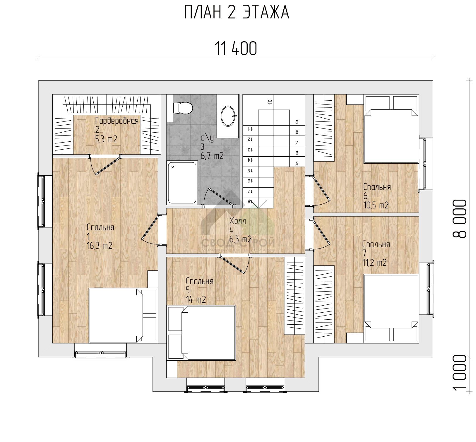 Дом из керамических блоков С-206 КЕ «Киприда»