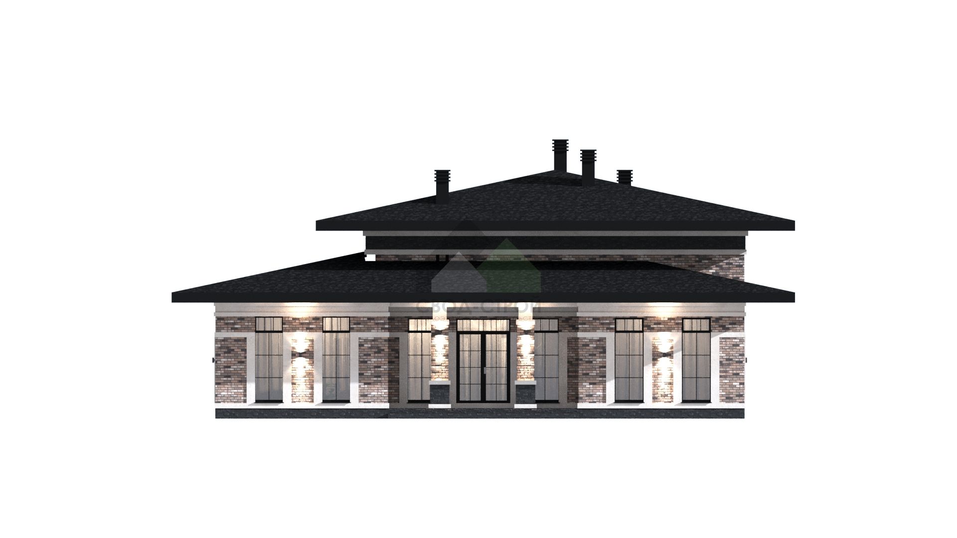 Дом из пеноблоков С-320 ГБ «Екатериновка»