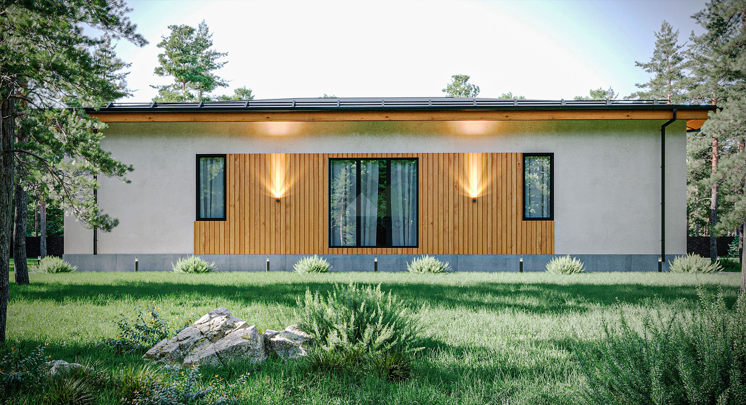 Дом из газобетонных блоков С-141 ГБ «Монарх»