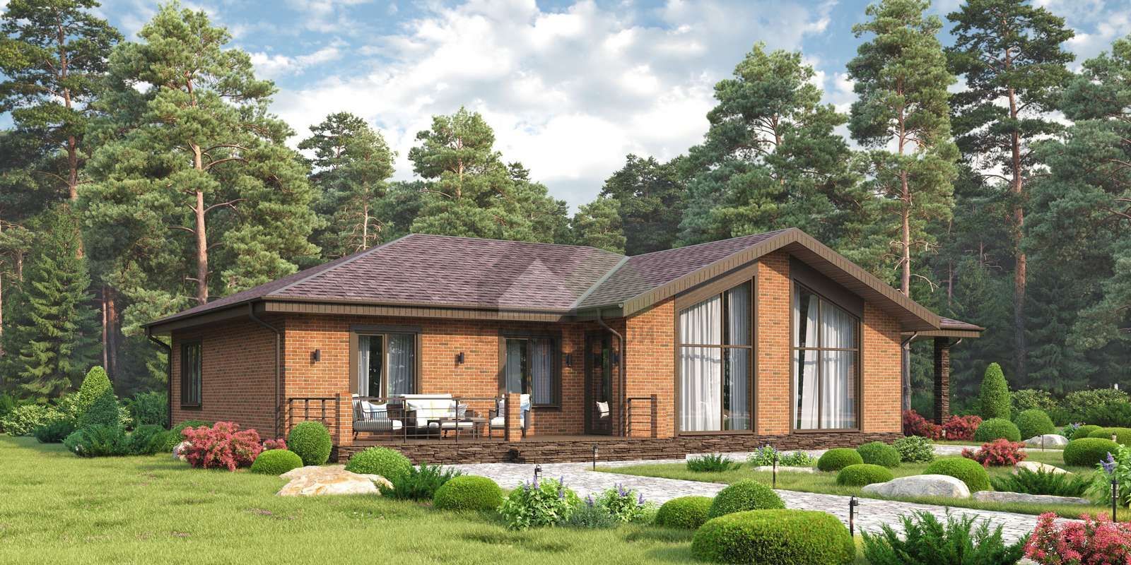 Дом из газобетонных блоков С-207 ГБ «Бремен»