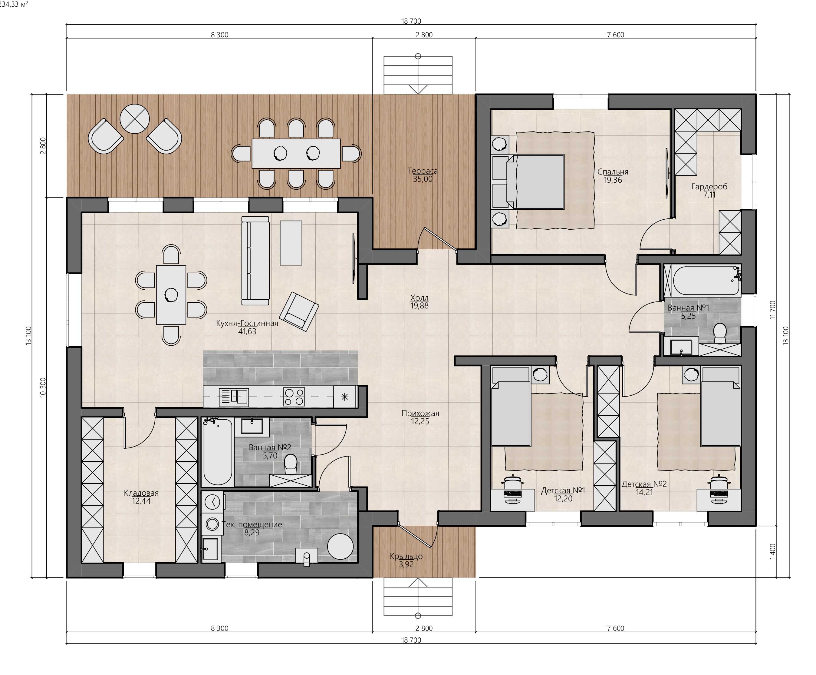Каркасный дом С-235 КР «Берген»