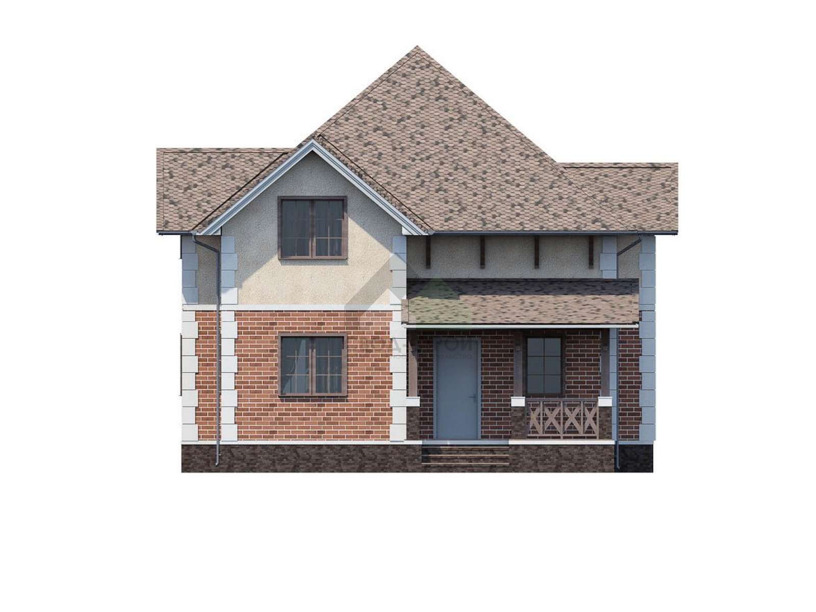 Дом из газобетонных блоков С-221 ГБ «Чехов»