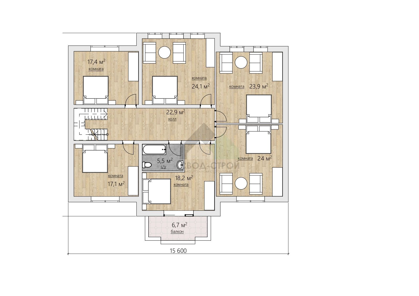 Дом из пеноблоков С-418 ГБ «Успех»