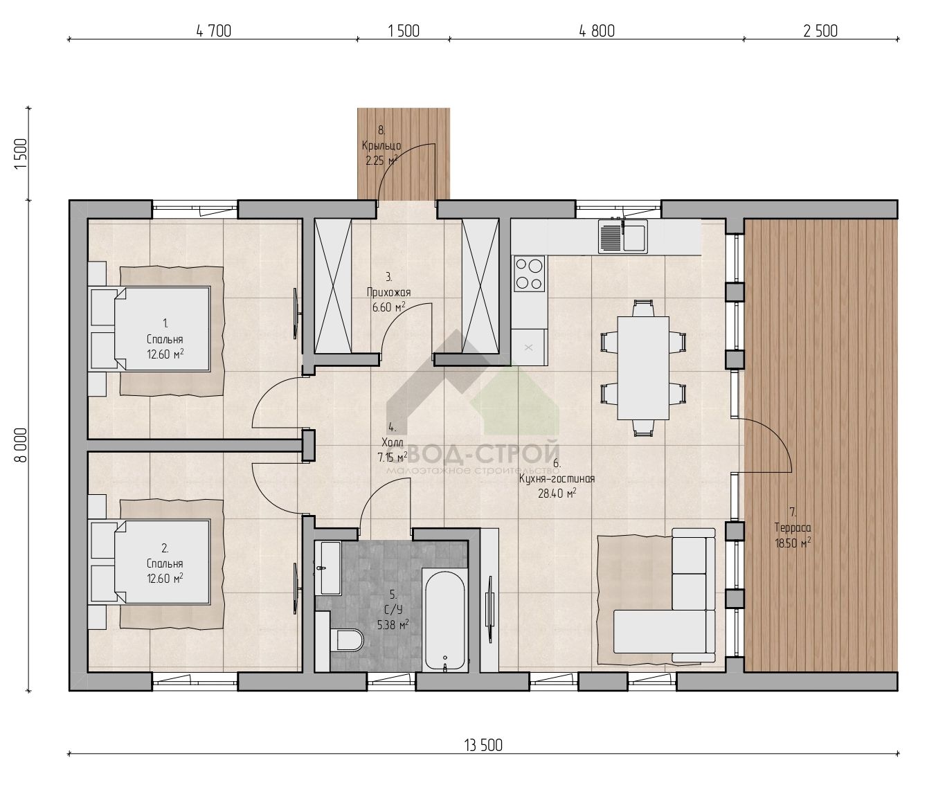 Каркасный дом С-111 КР «Хюгге»