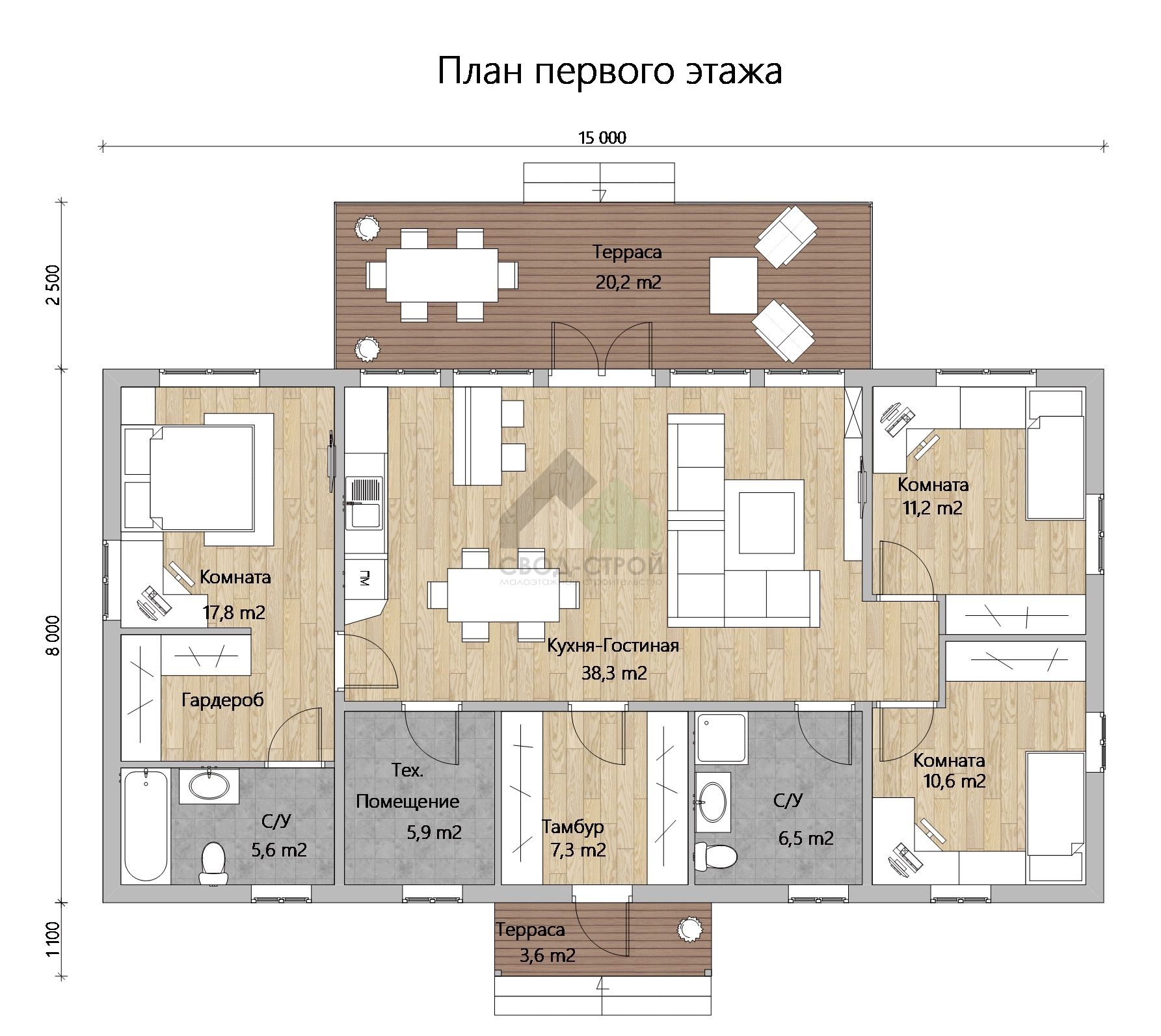 Каркасный дом С-143 КР «Грейс»