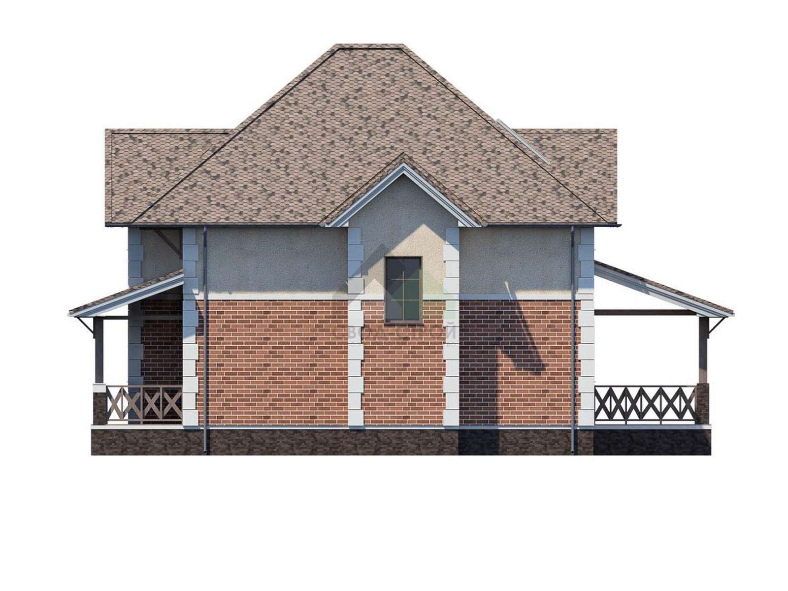 Дом из газобетонных блоков С-221 ГБ «Чехов»