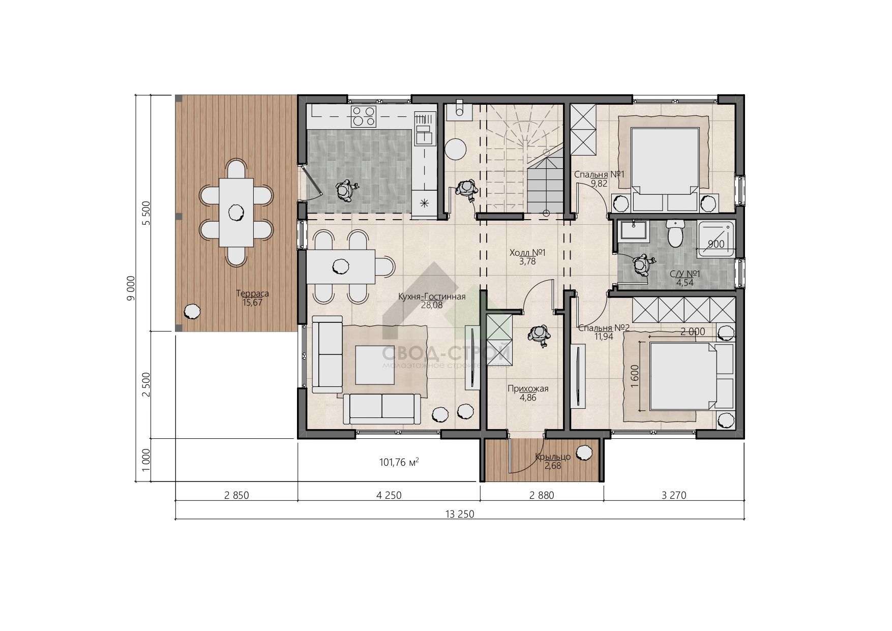 Дом по канадской технологии С-184 КР «Графит»