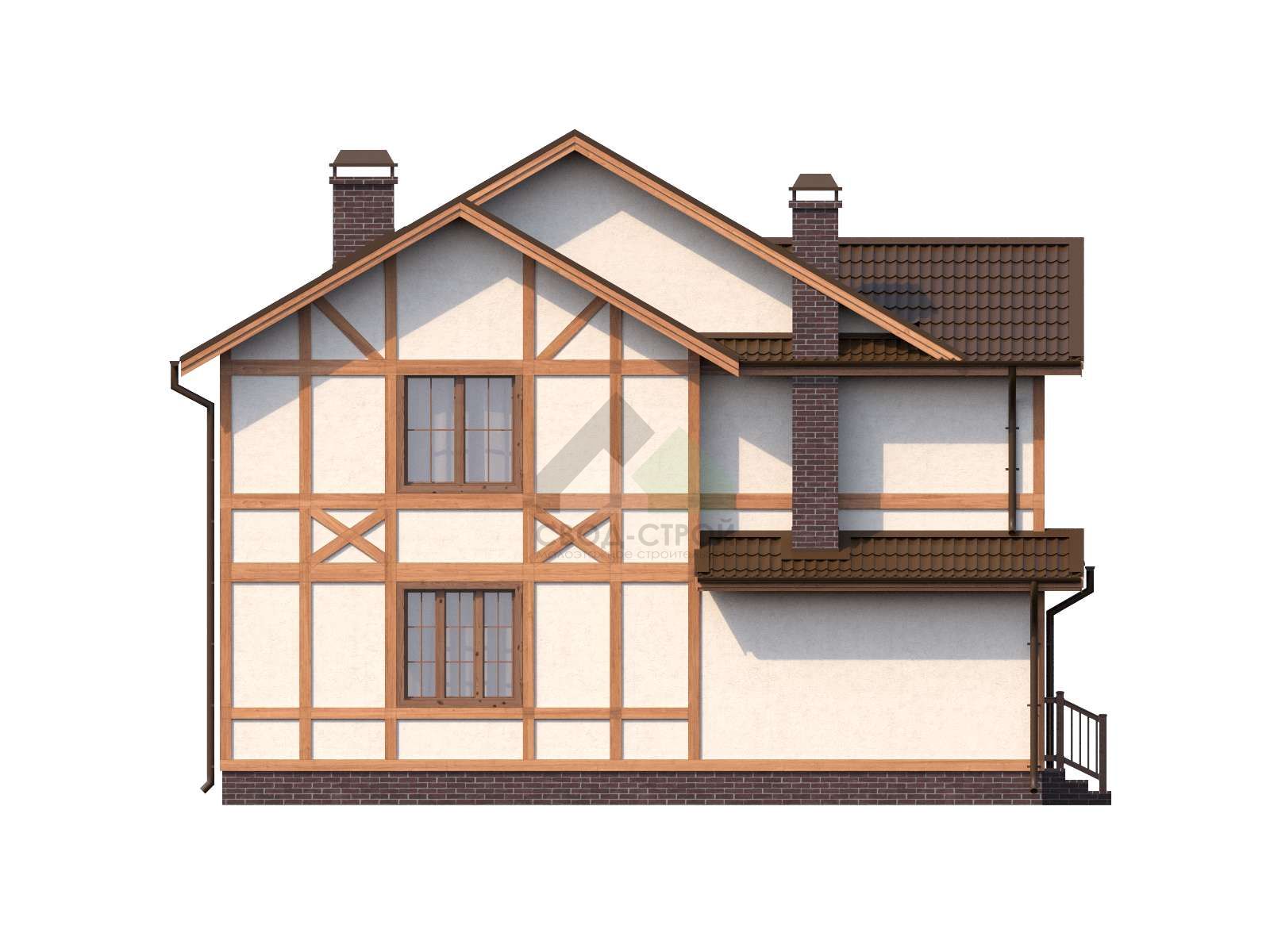 Коттедж каркасный С-195 КР «Велюр»