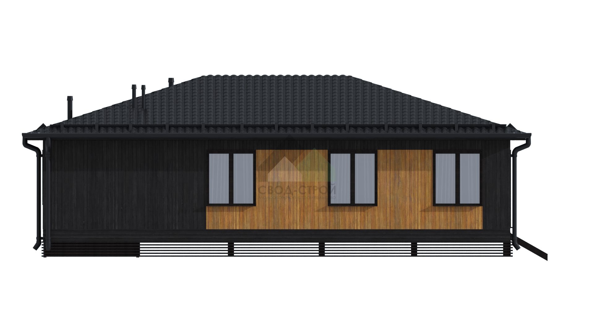 Коттедж каркасный С-158 КР «Уют»