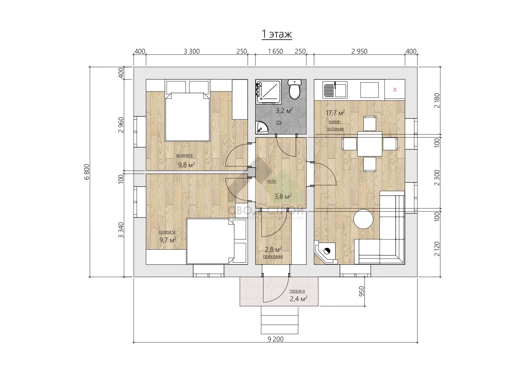 Небольшой дом С-65 КР «Север»