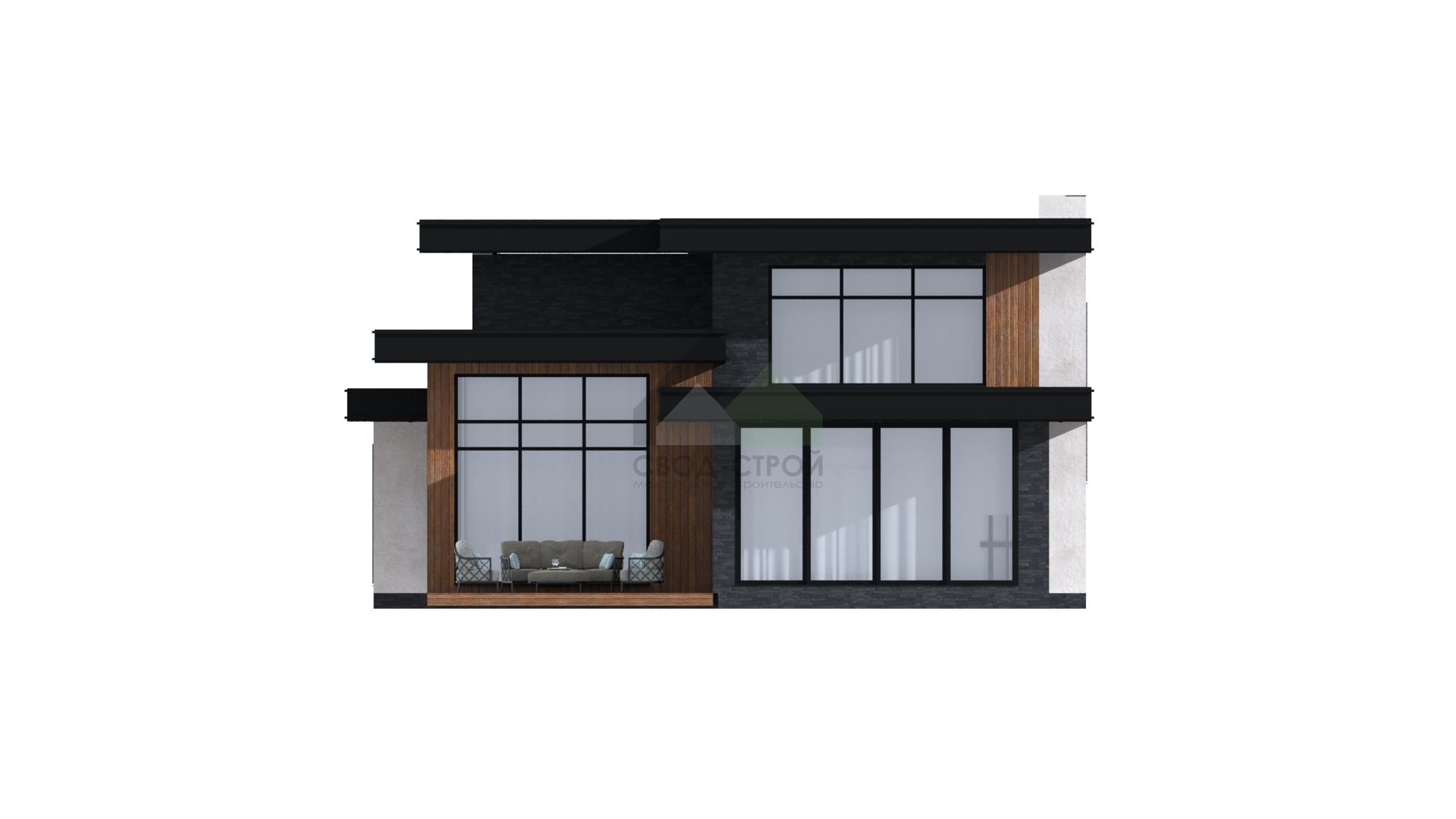 Дом из пеноблоков С-338 ГБ «Достижение»