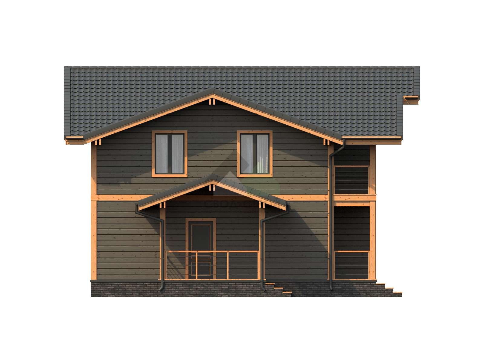 Коттедж каркасный С-234 КР «Ретро»