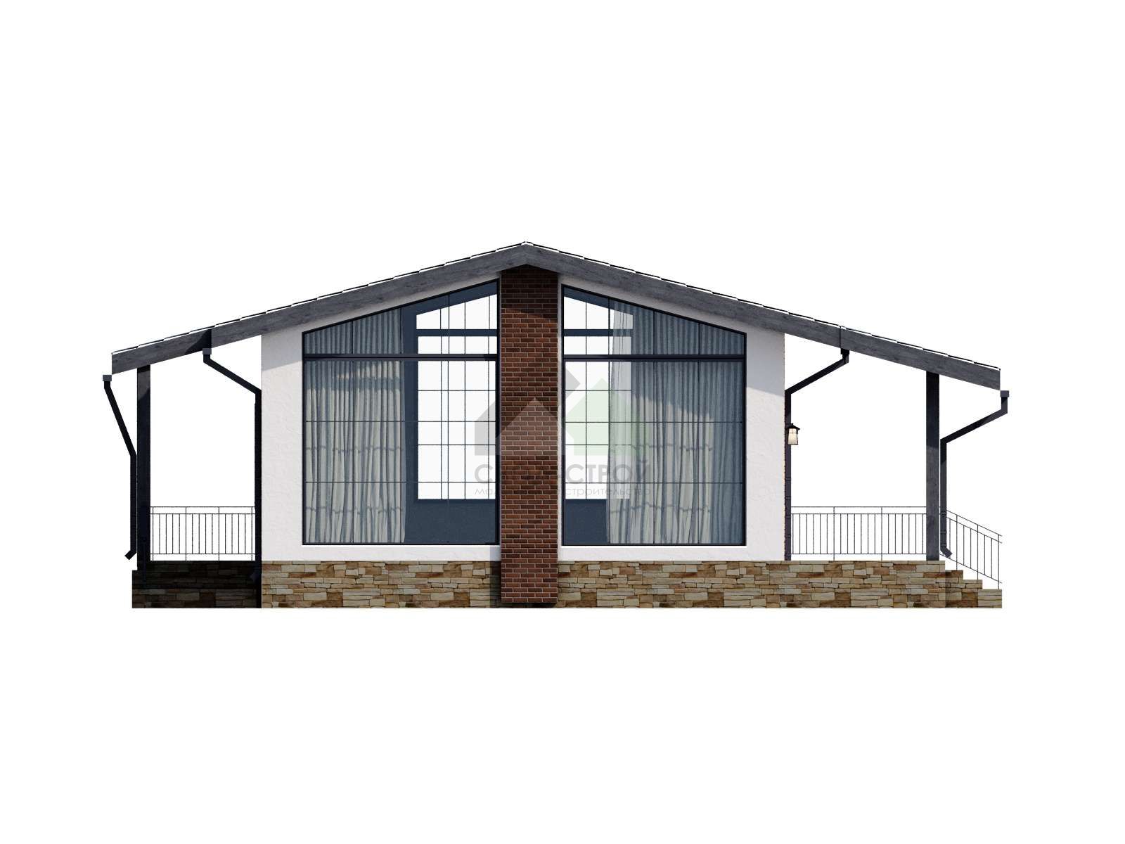 Дом из газобетонных блоков С-135 ГБ «Афродита»