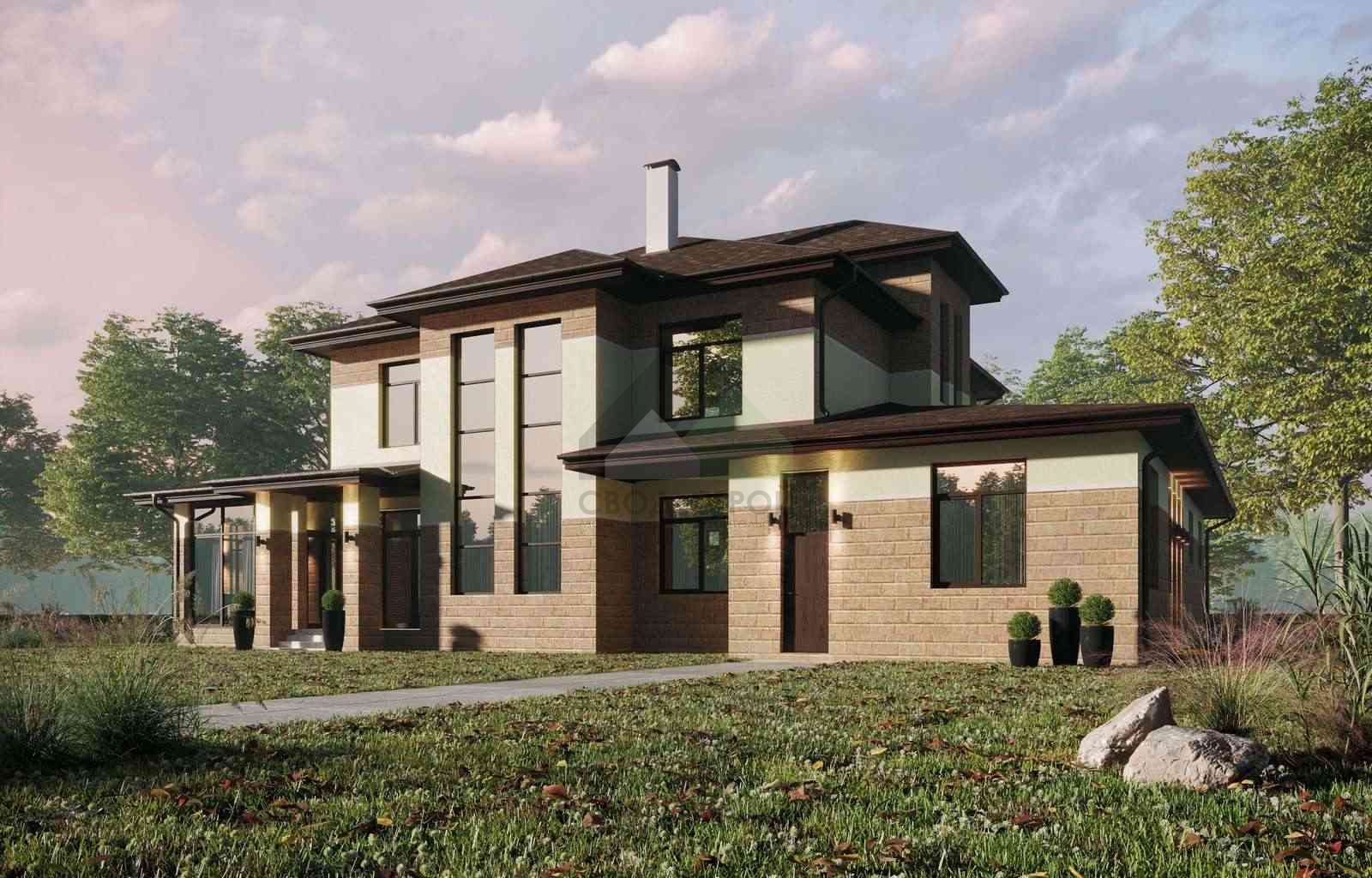 Дом с гаражом С-385 ГБ «Прерий-Райта»