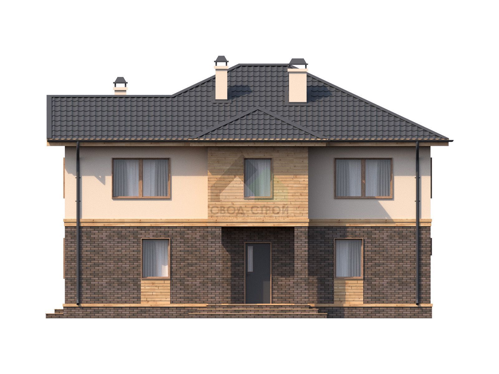 Газобетонный дом с балконом С-242 ГБ «Сияние»