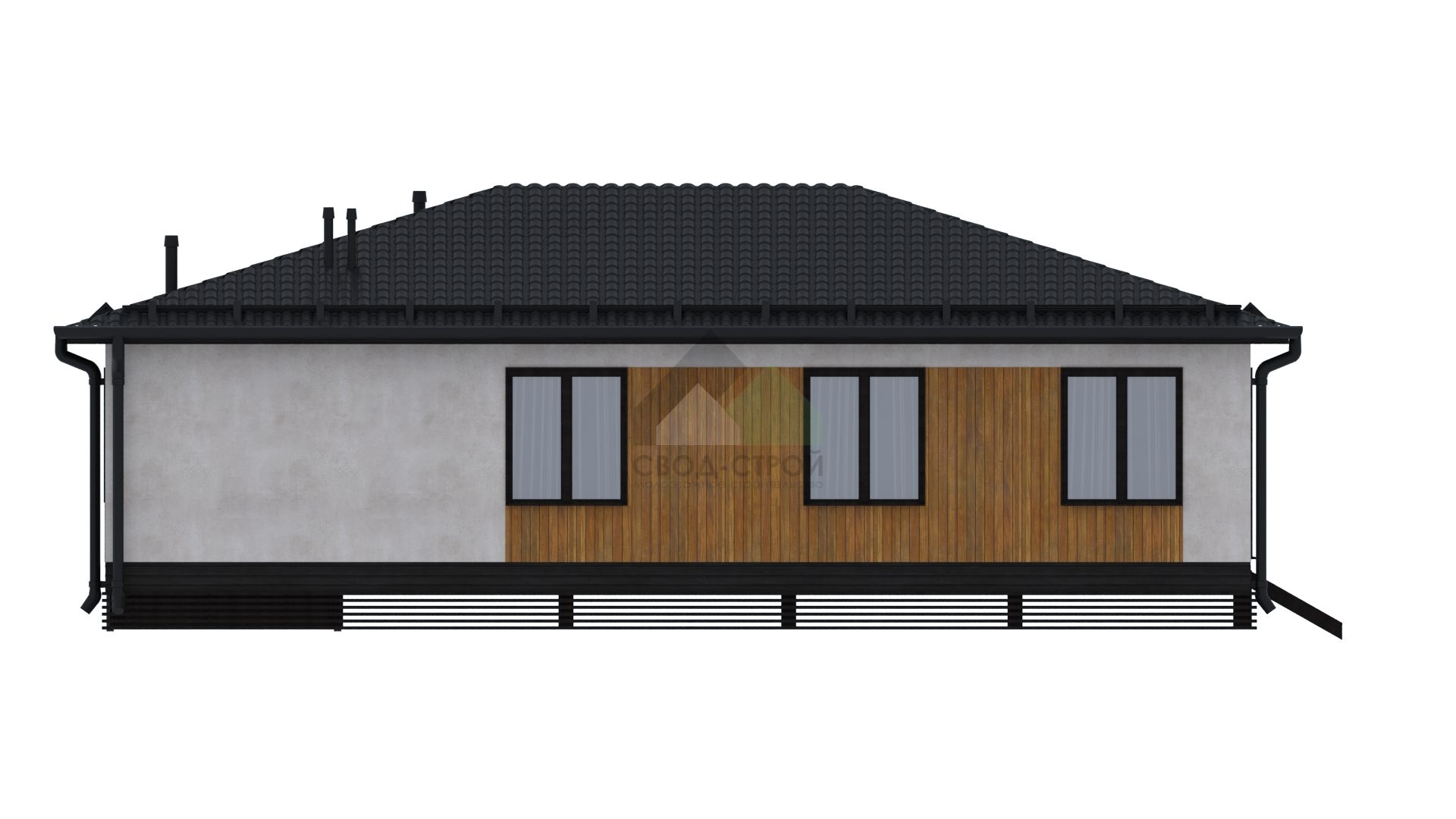 Коттедж каркасный С-158 КР «Уют»