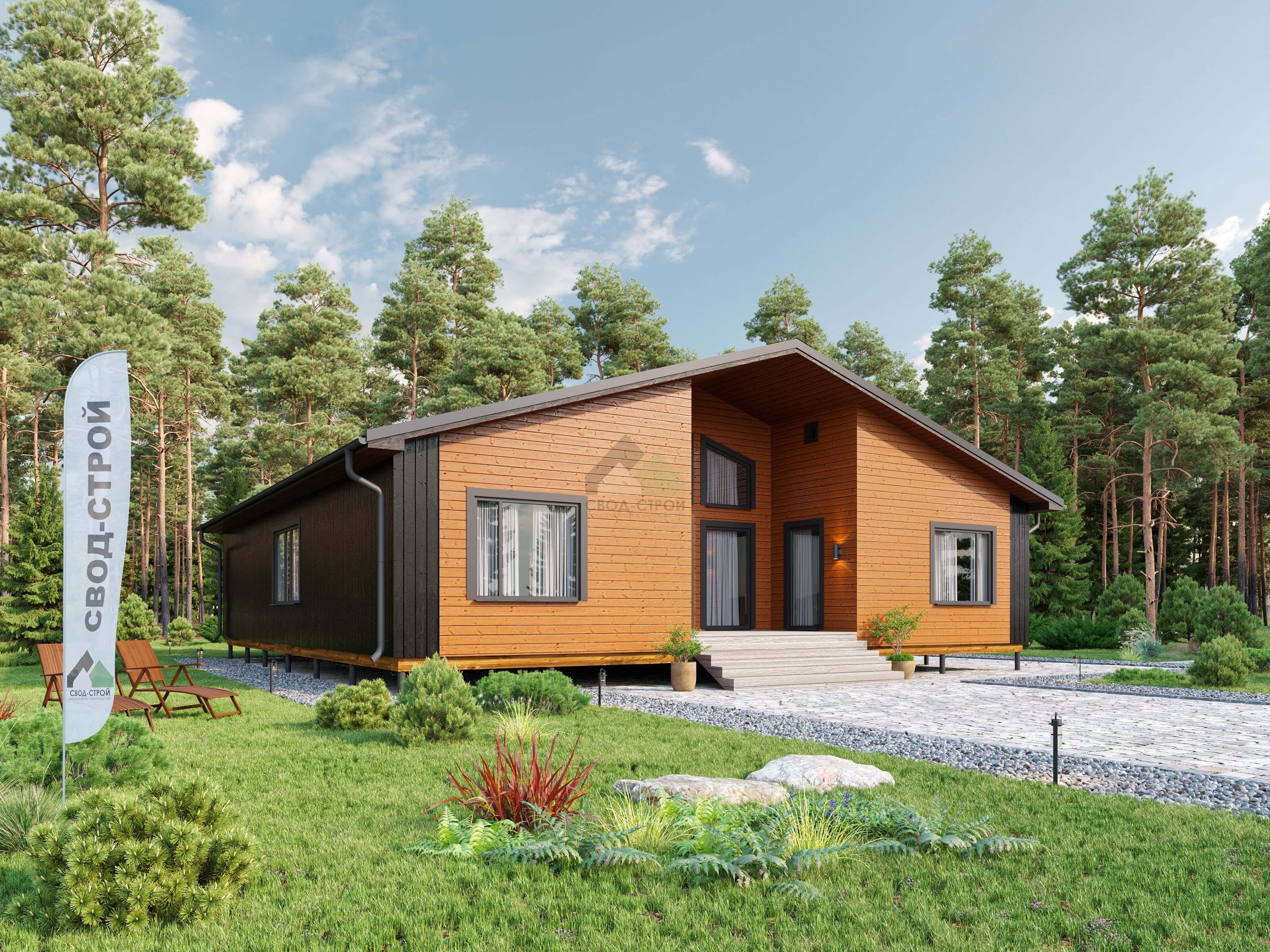 Коттедж каркасный С-190 КР «Удача»