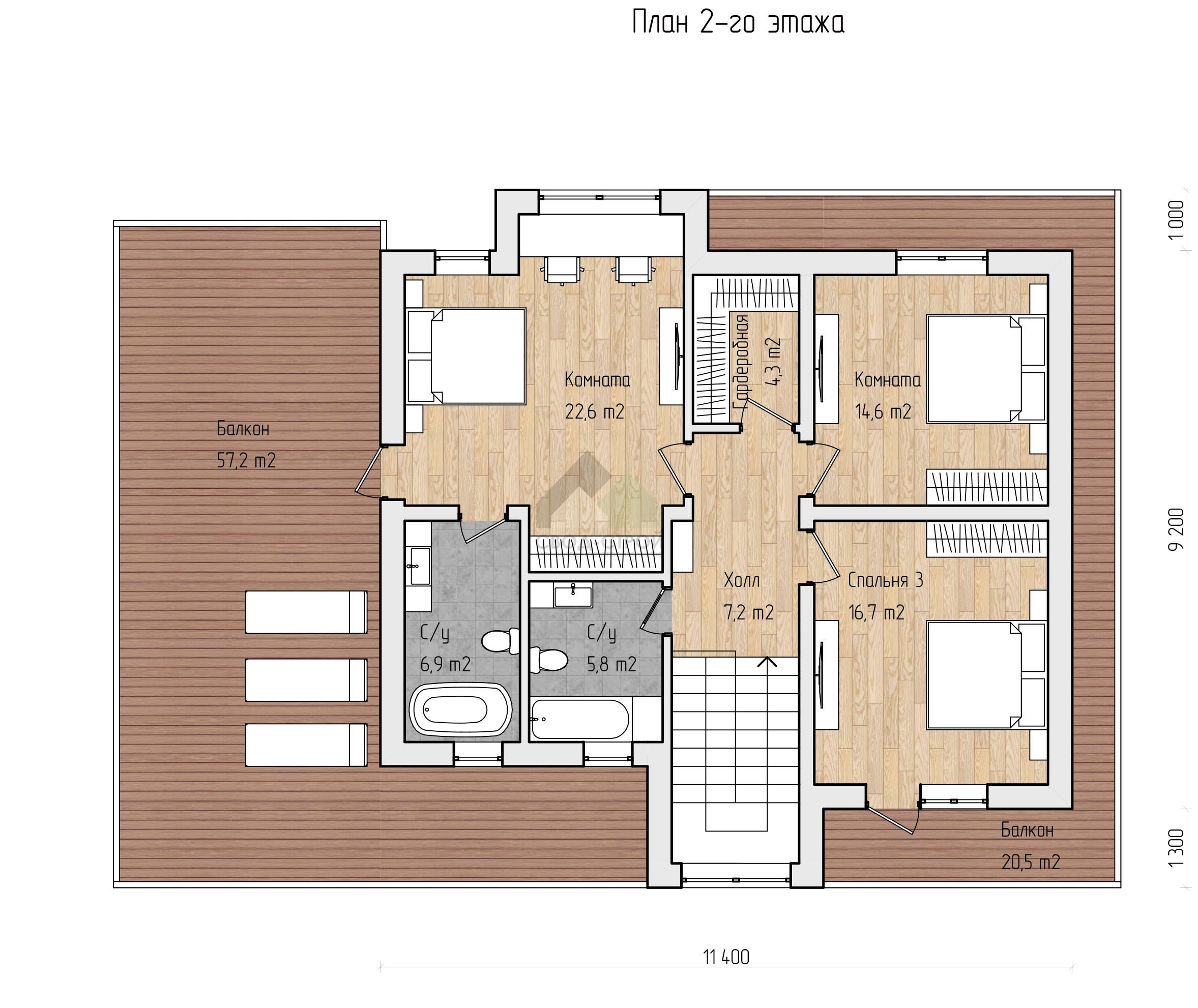 Дом с гаражом С-358 ГБ «Арфа»