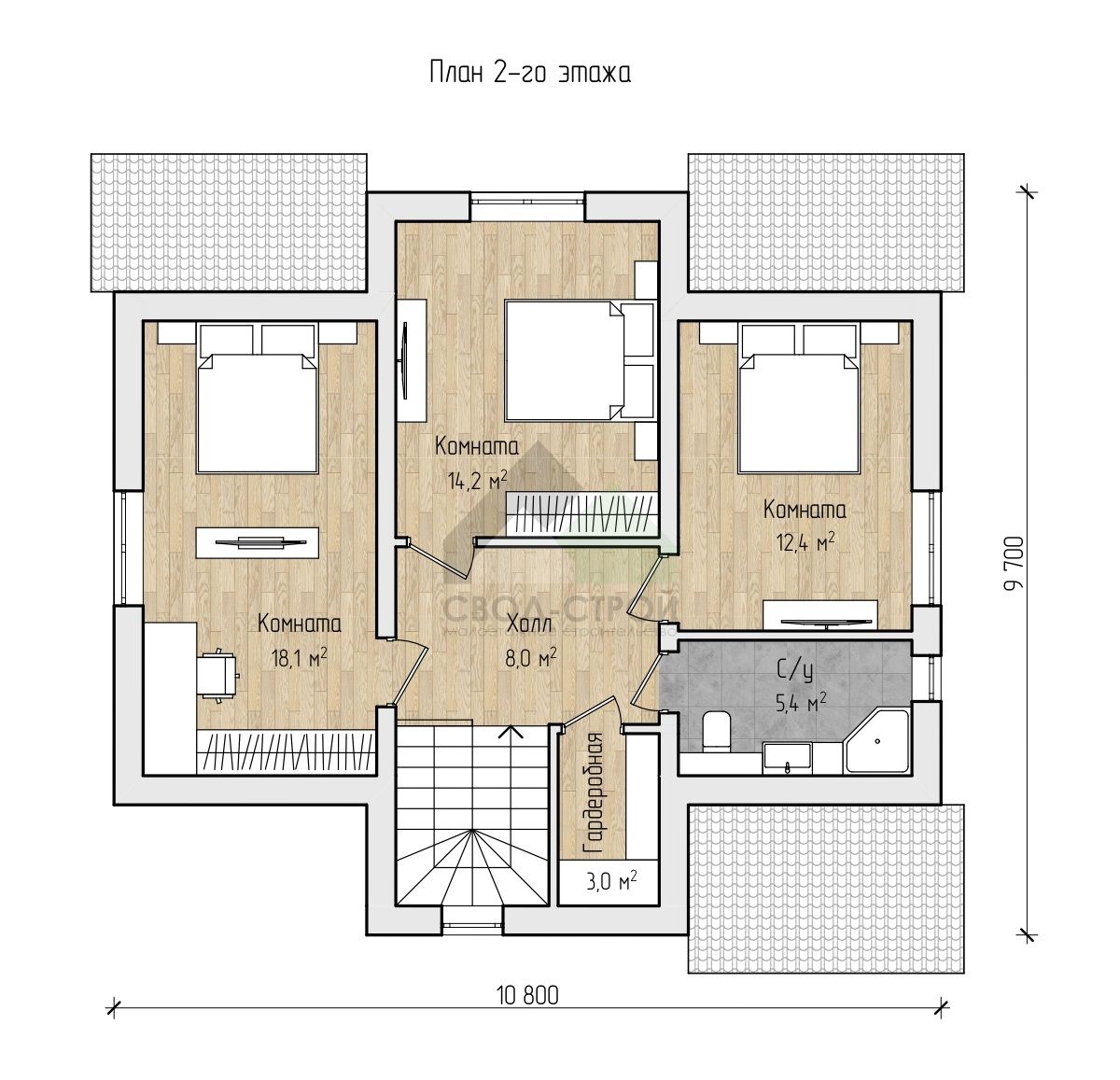 Дом из газобетонных блоков С-185 ГБ «Сиеста»