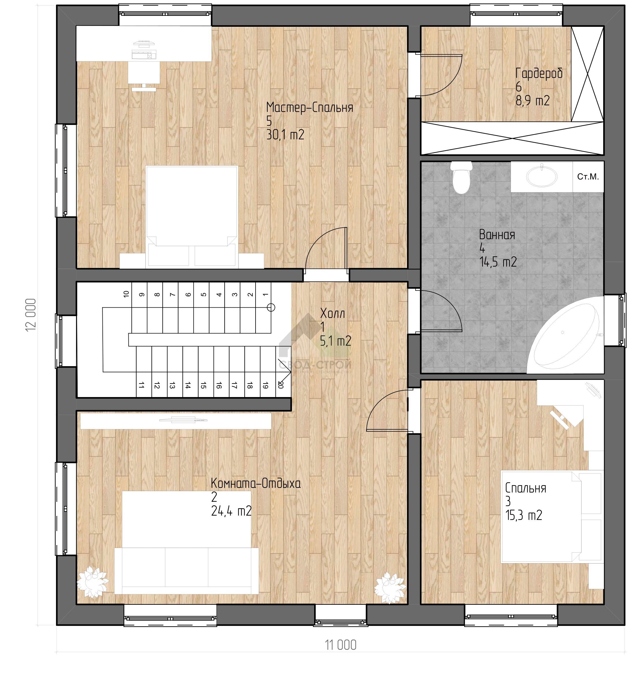 Дом с гаражом С-378 ГБ «Аден»