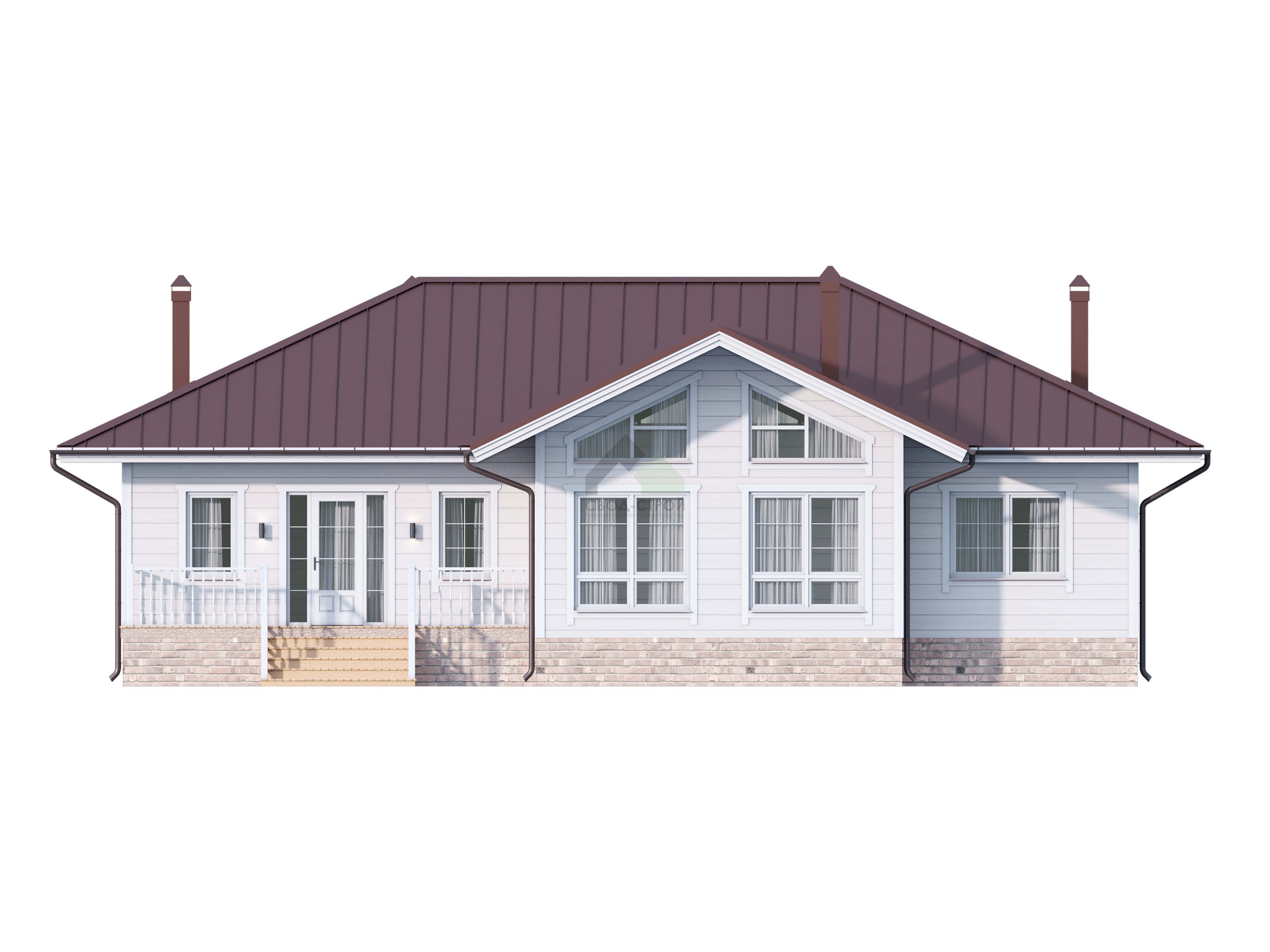 Дом из газобетонных блоков С-207 ГБ «Норди»