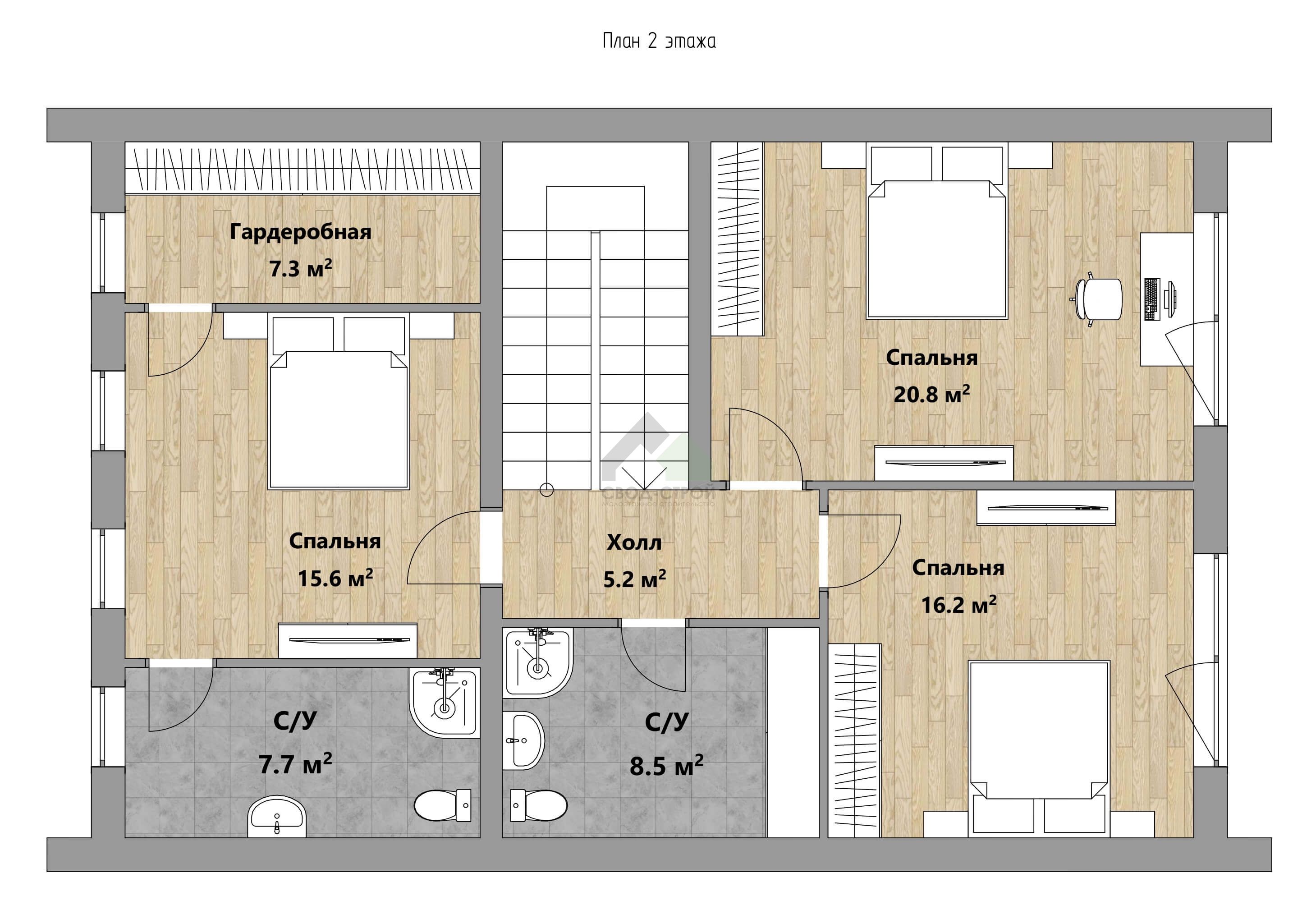 Каркасный дом в стиле Барн в стиле барн С-221 КР «Шервуд»