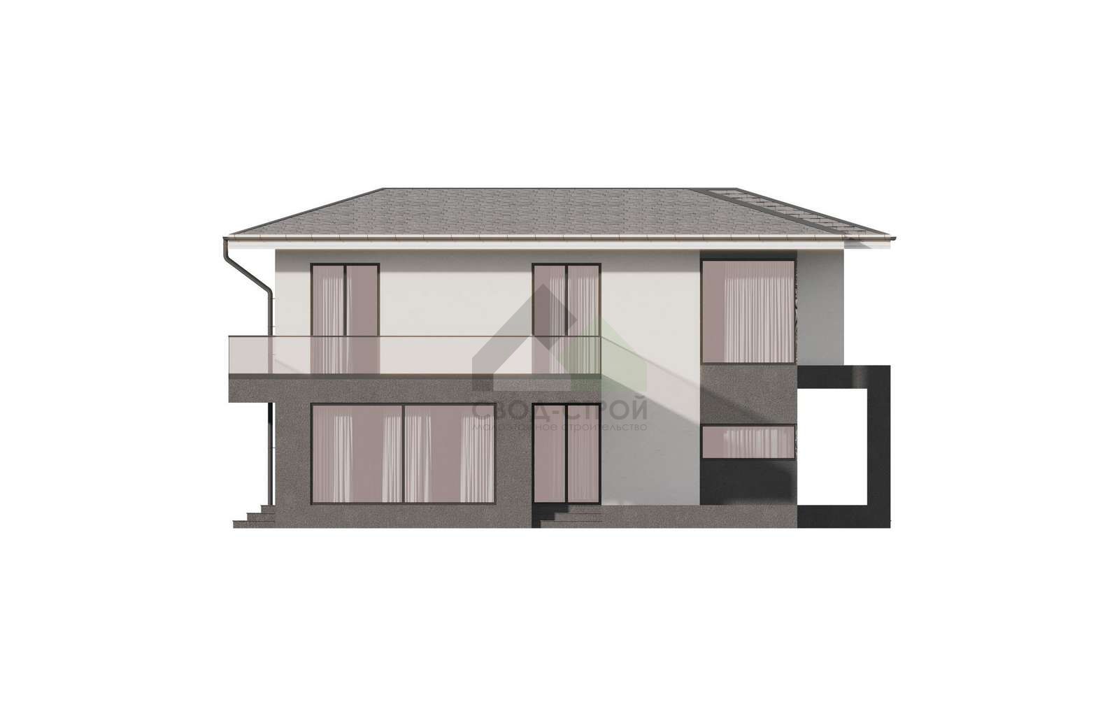 Газобетонный дом с балконом С-288 ГБ «Холмы»