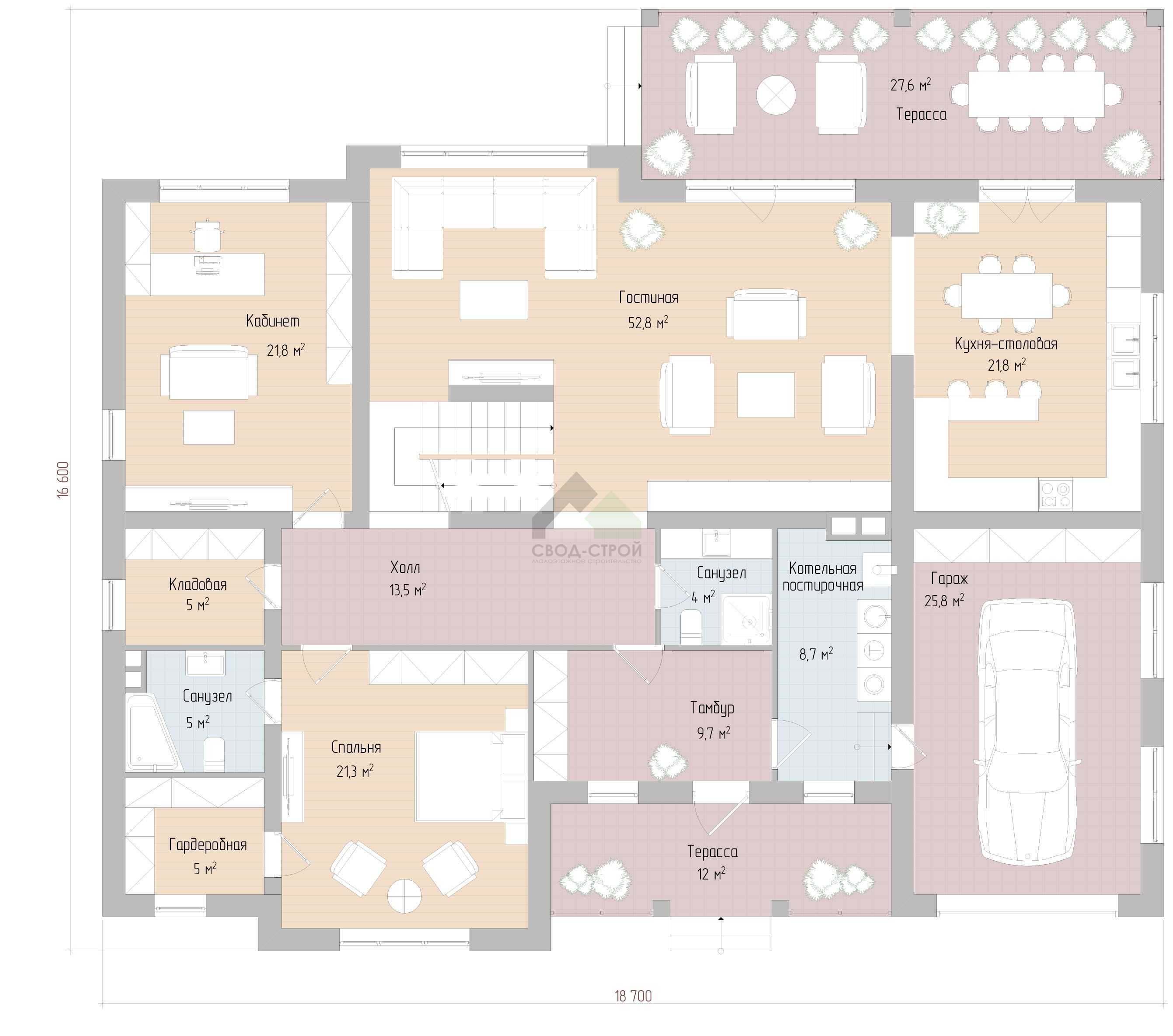 Дом с гаражом С-430 ГБ «Солано»