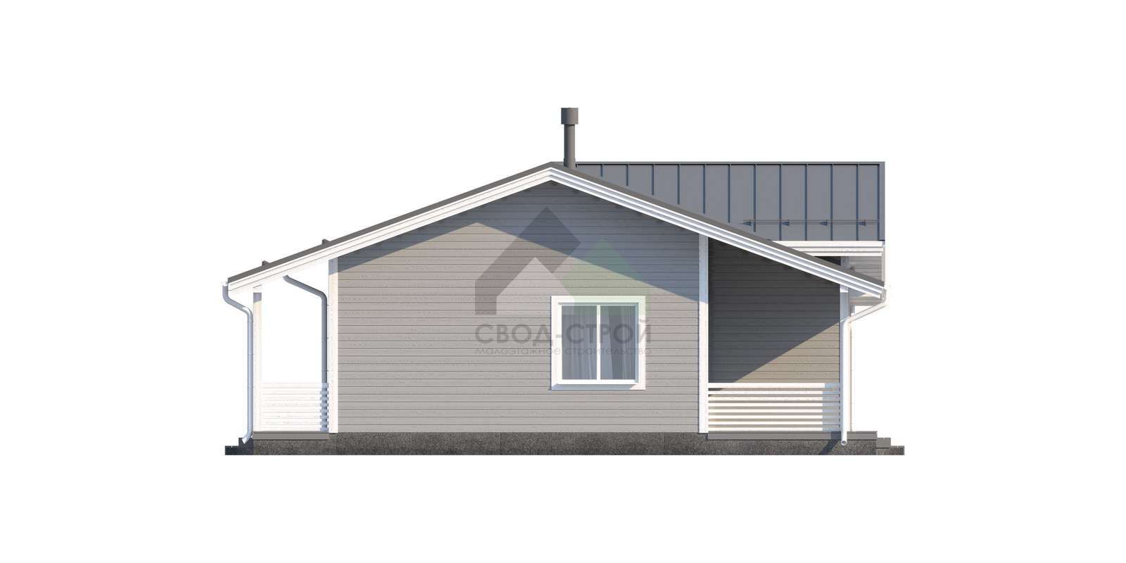 Дом из газобетонных блоков С-143 ГБ «Клевер»