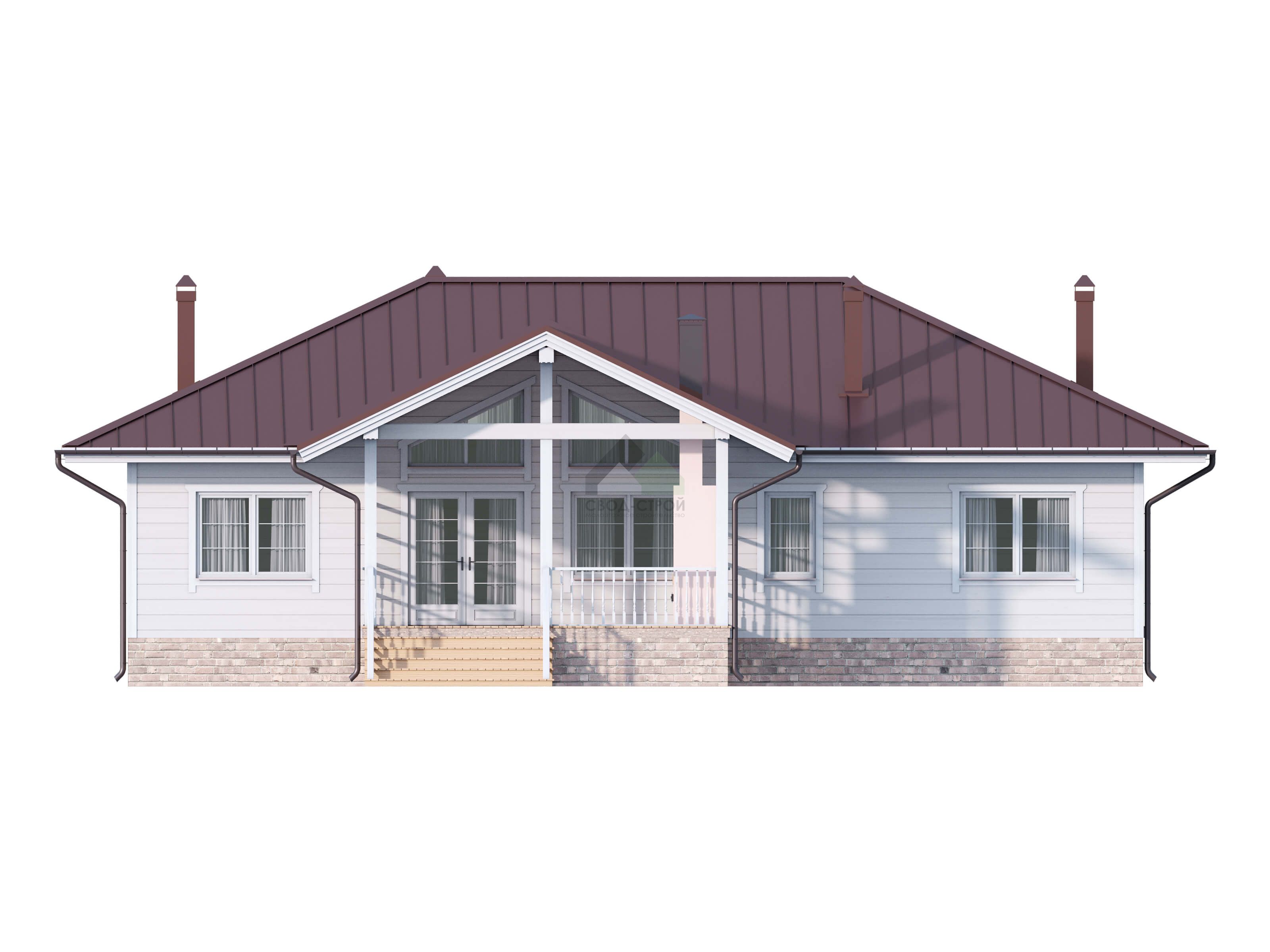 Дом из газобетонных блоков С-207 ГБ «Норди»