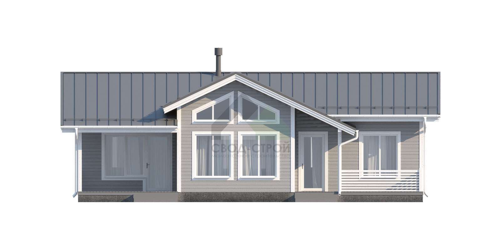 Дом из газобетонных блоков С-143 ГБ «Клевер»