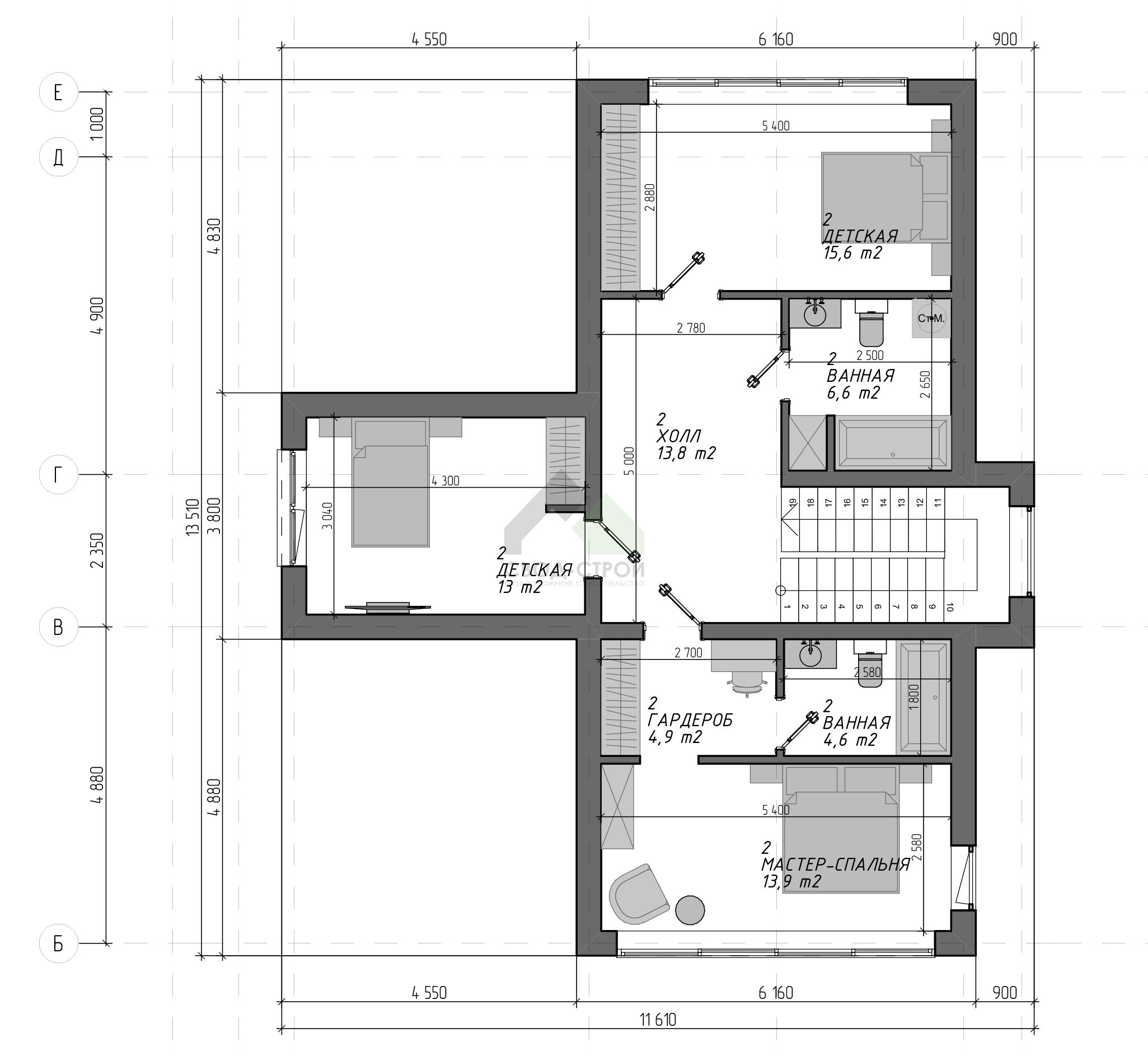 Дом из пеноблоков С-338 ГБ «Достижение»