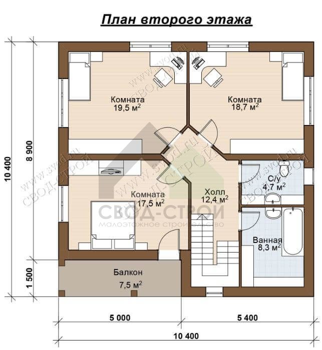 Дом из газобетонных блоков С-233 ГБ «Сибирь»