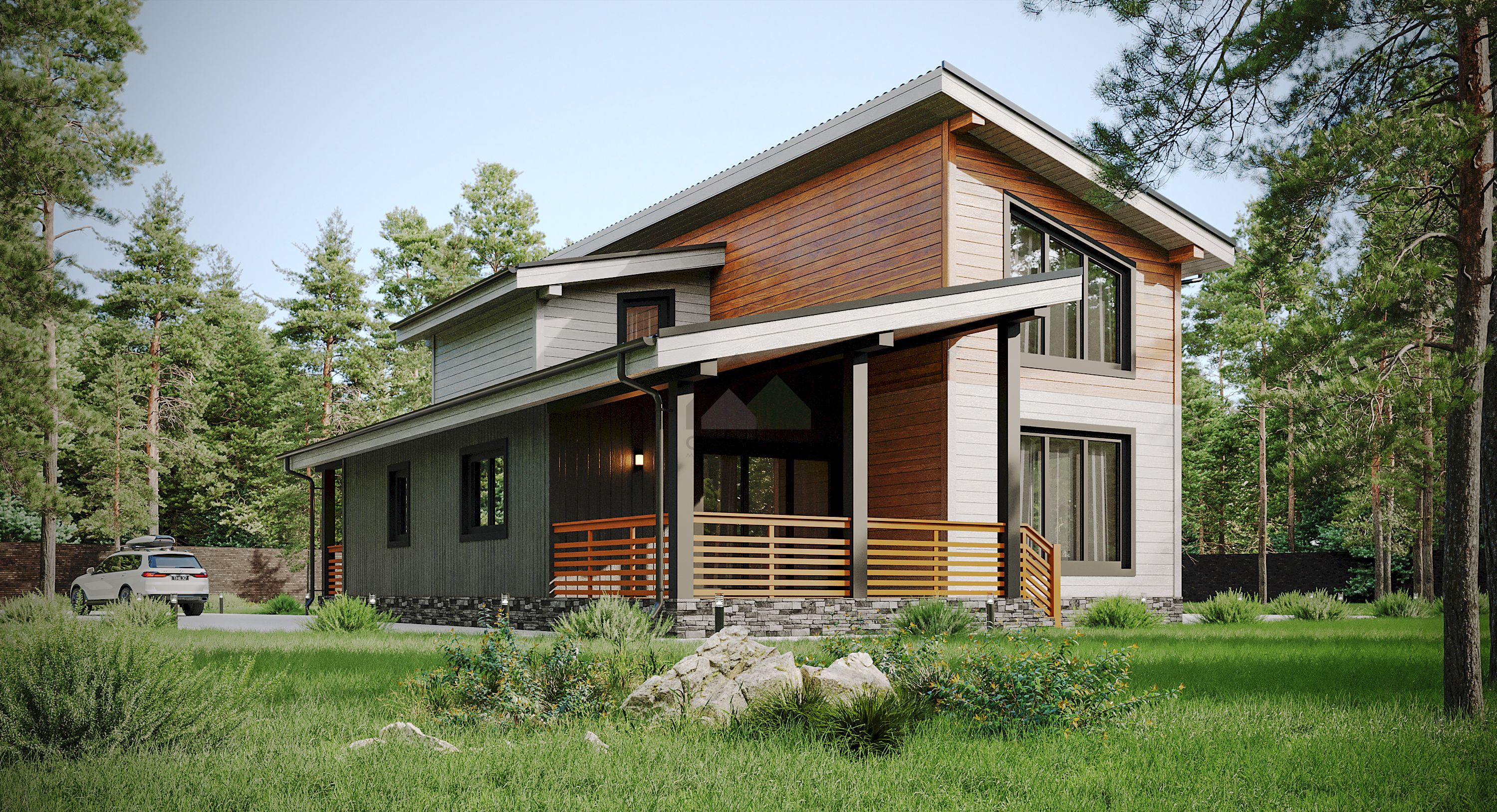 Дом из газобетонных блоков С-202 ГБ «Урбис»