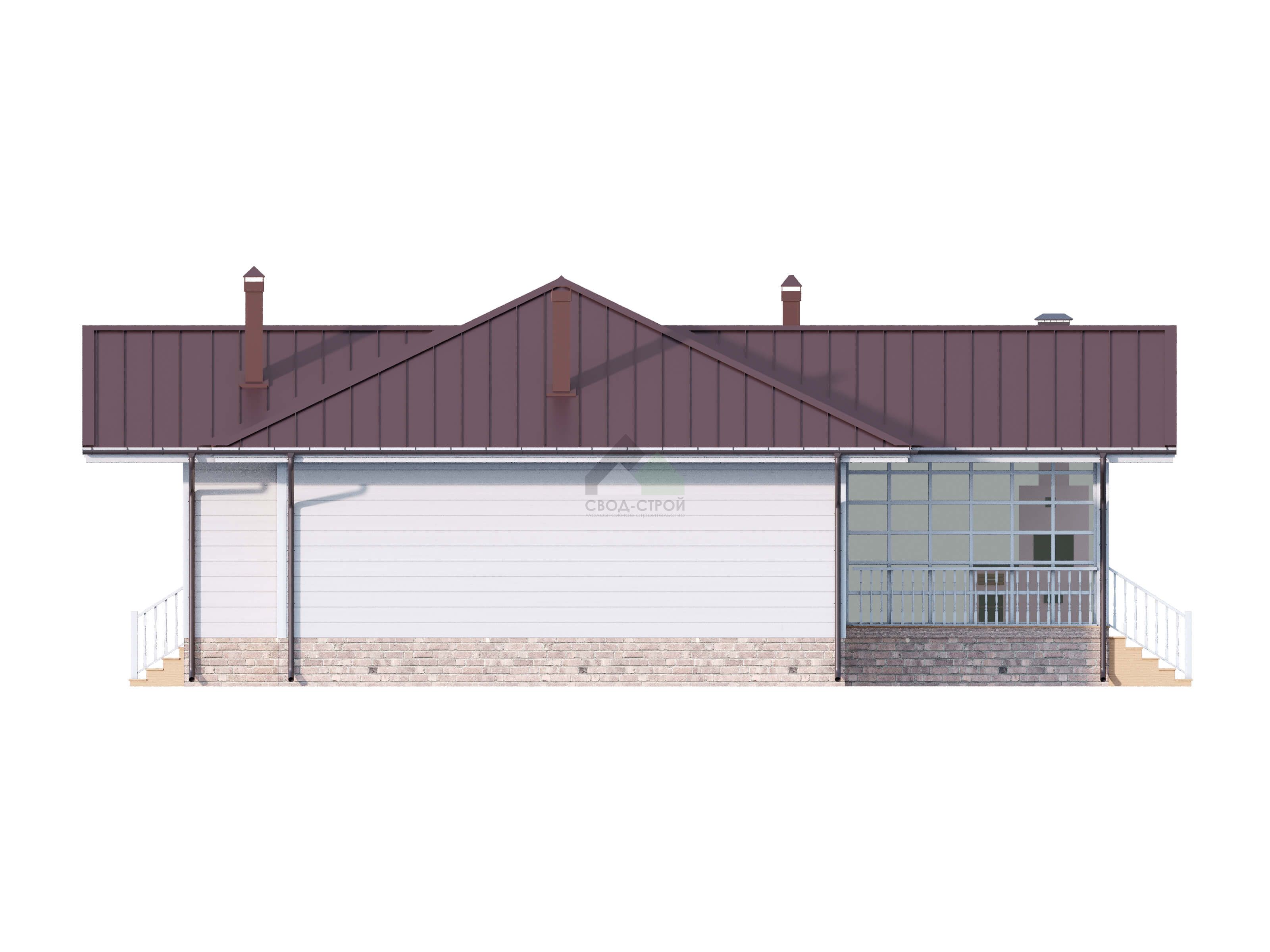 Дом из газобетонных блоков С-207 ГБ «Норди»