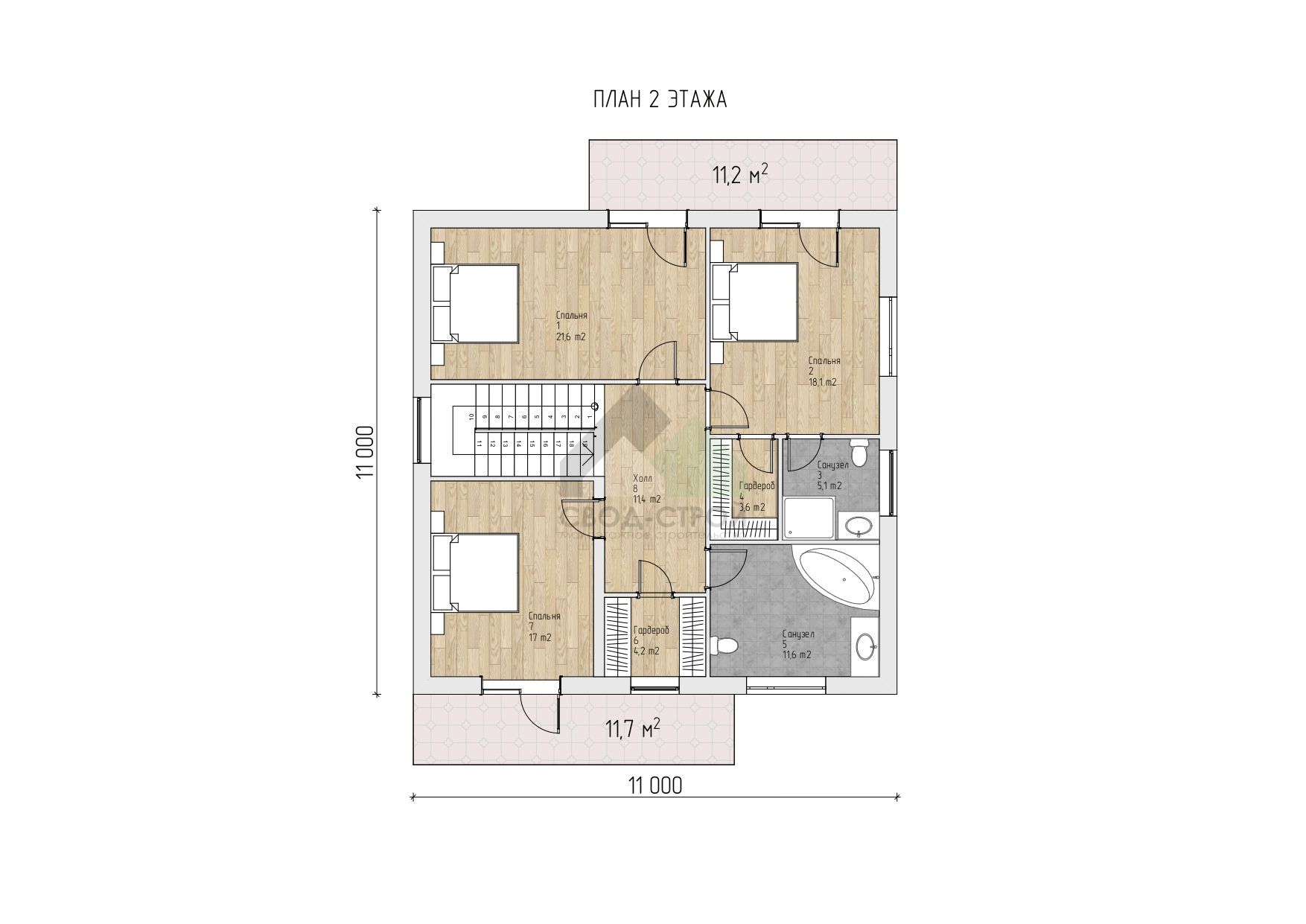 Дом с гаражом С-284 ГБ «Лайт»