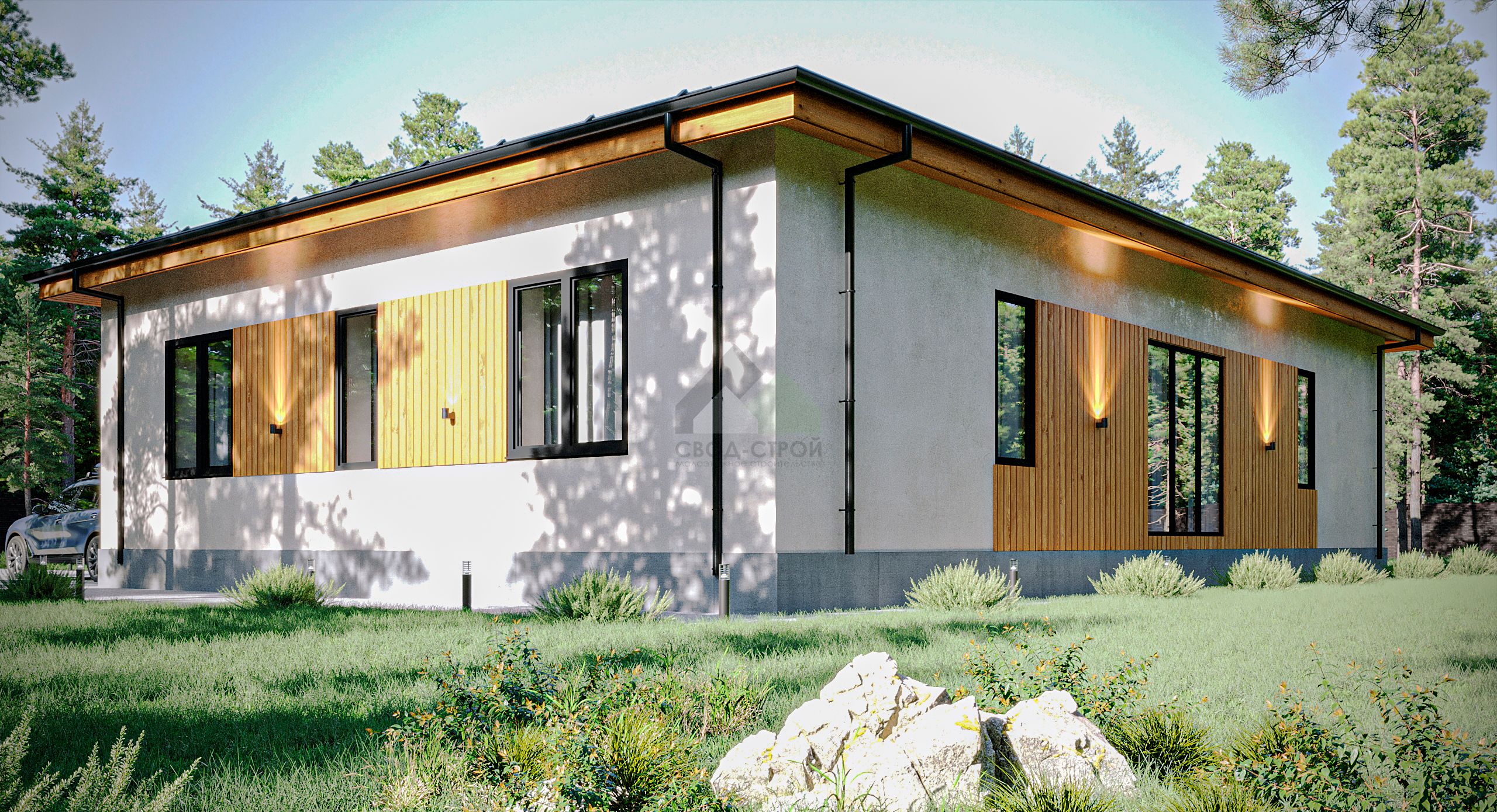 Дом из газобетонных блоков С-141 ГБ «Монарх»