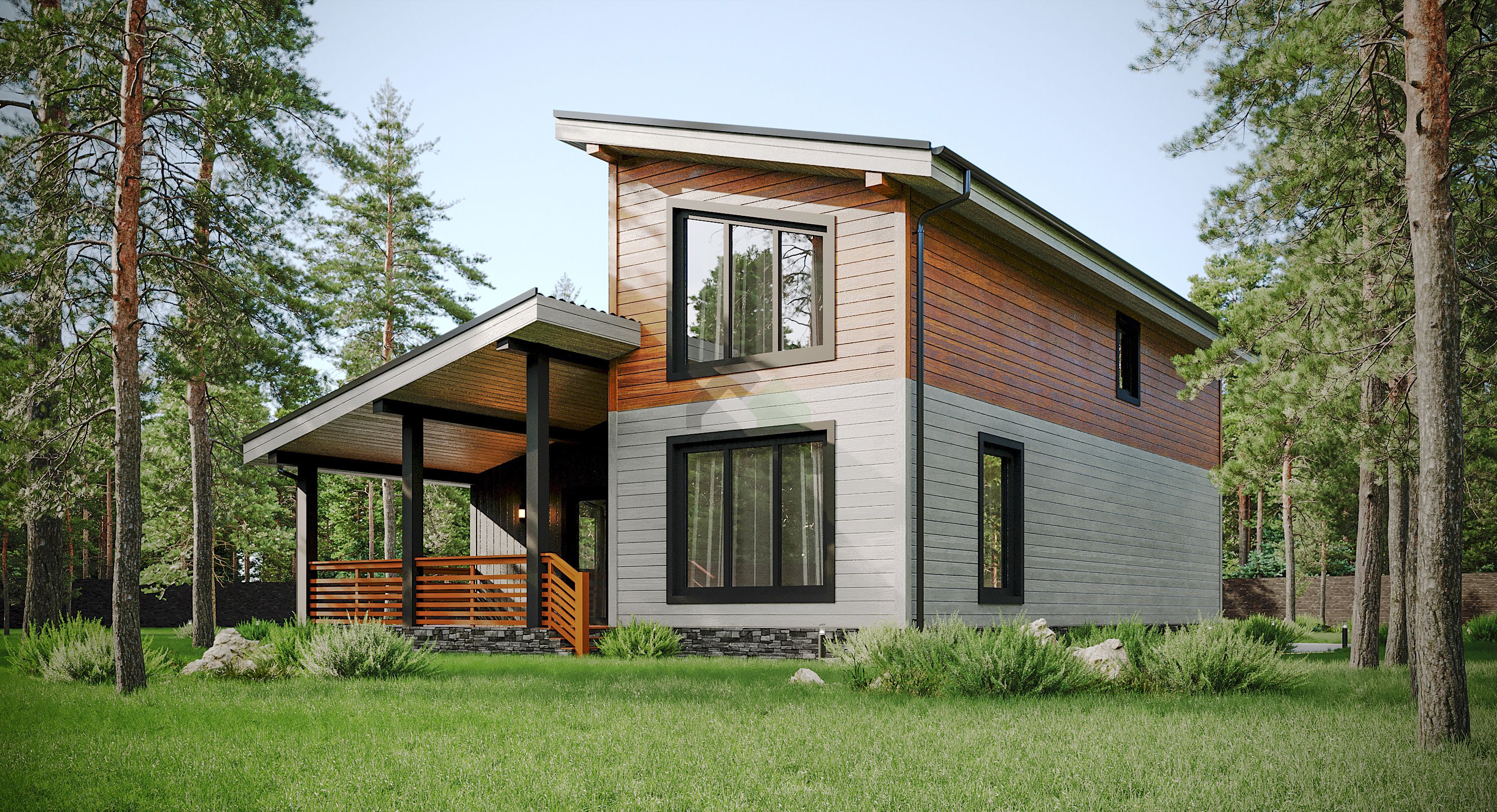 Дом из газобетонных блоков С-202 ГБ «Урбис»