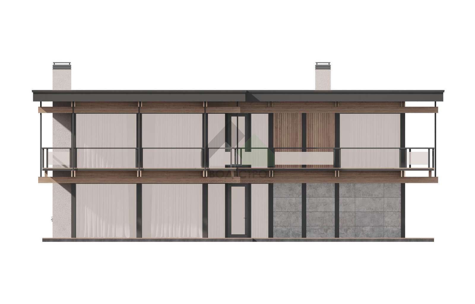 Газобетонный дом с балконом С-461 ГБ «Новый Рассвет»
