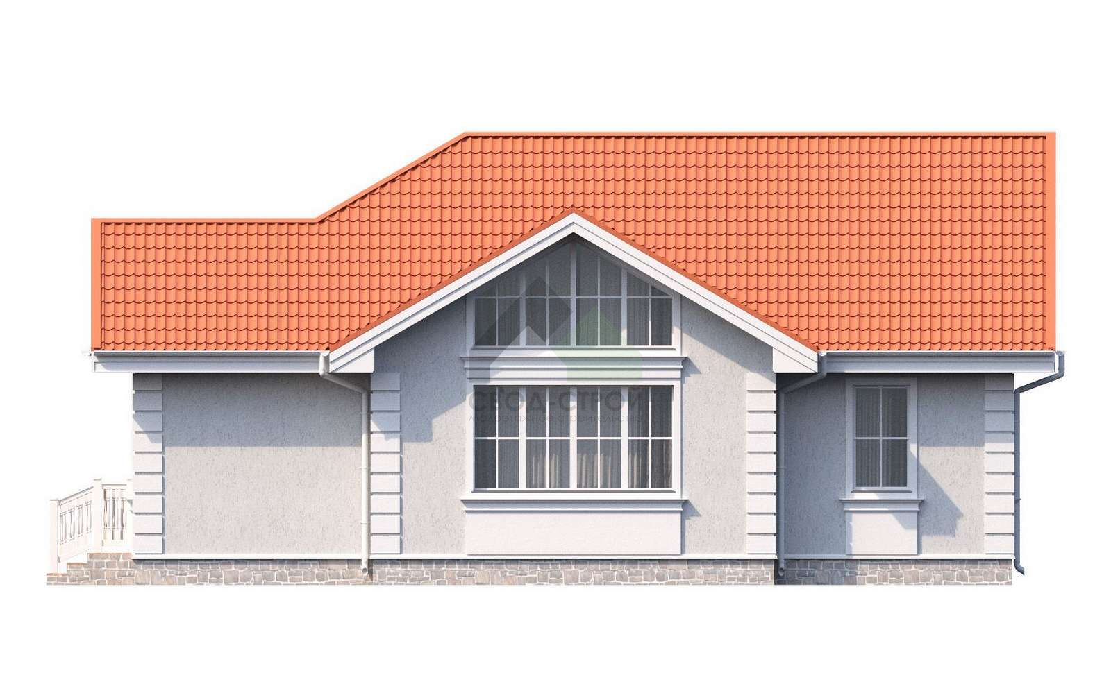 Дом из газобетонных блоков С-141 ГБ «Бельгия»