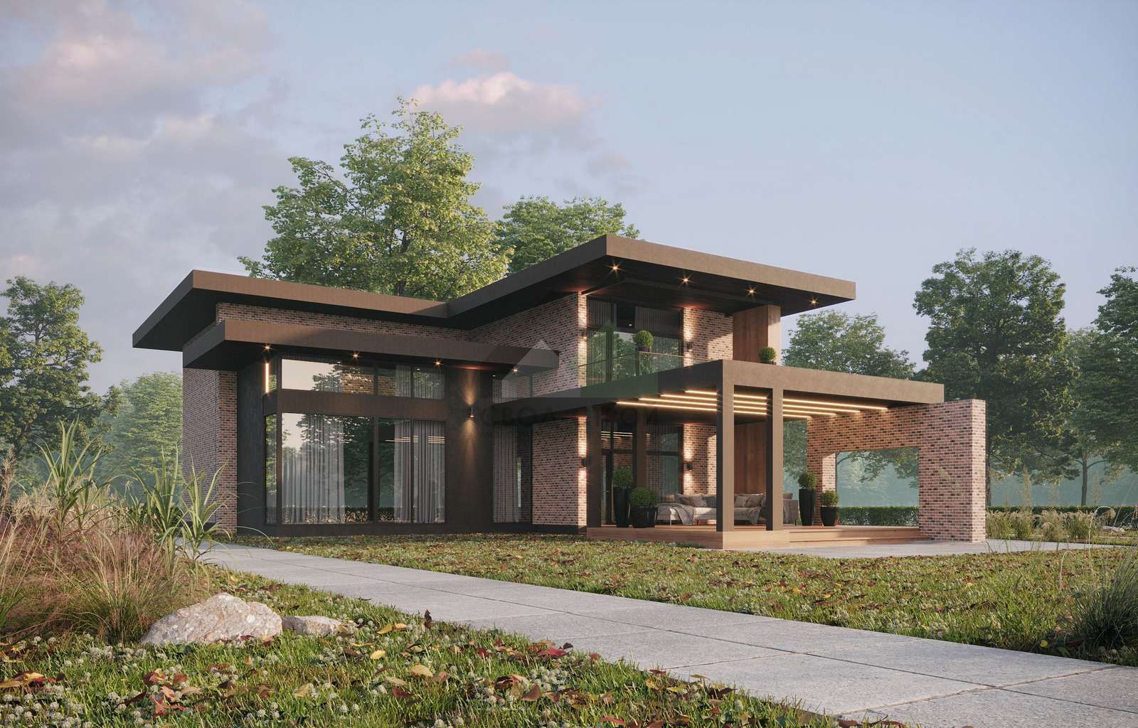 Газобетонный дом с балконом С-402 ГБ «Блеск»