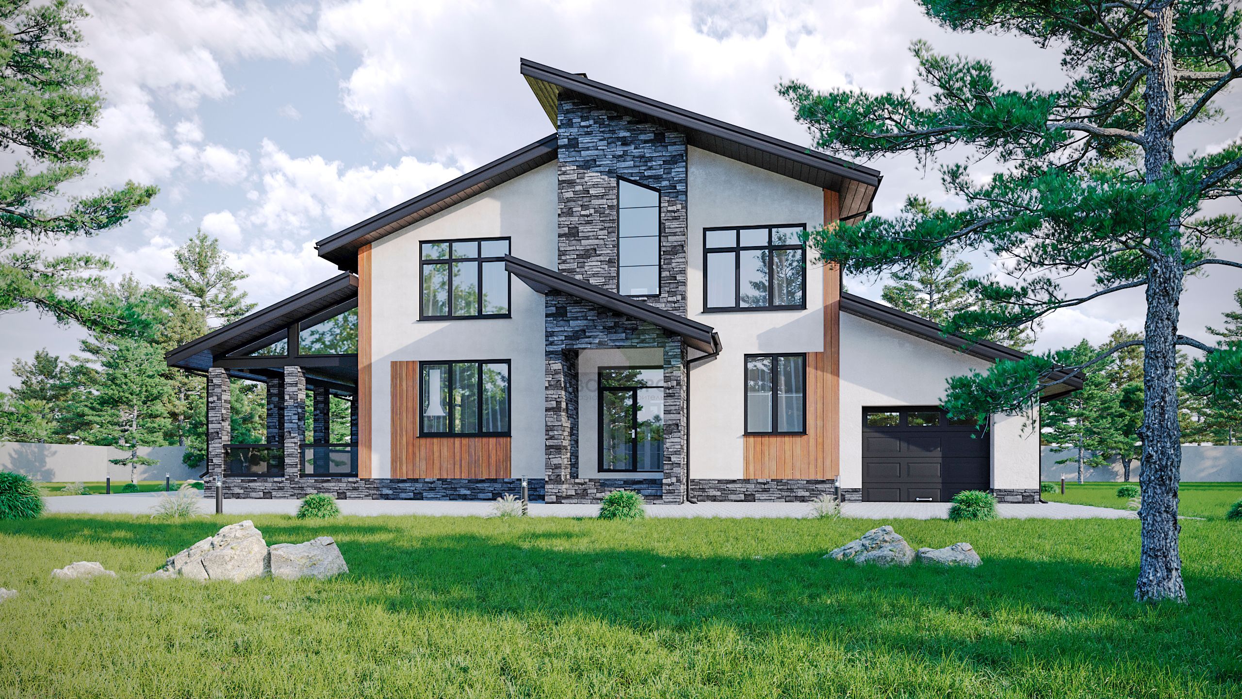 Дом с гаражом С-350 ГБ «Шираз»