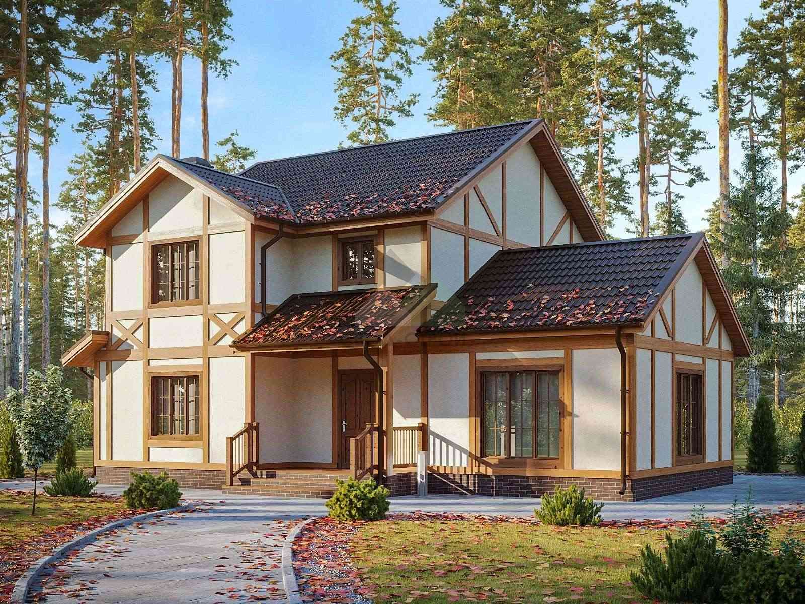 Коттедж каркасный С-195 КР «Велюр»