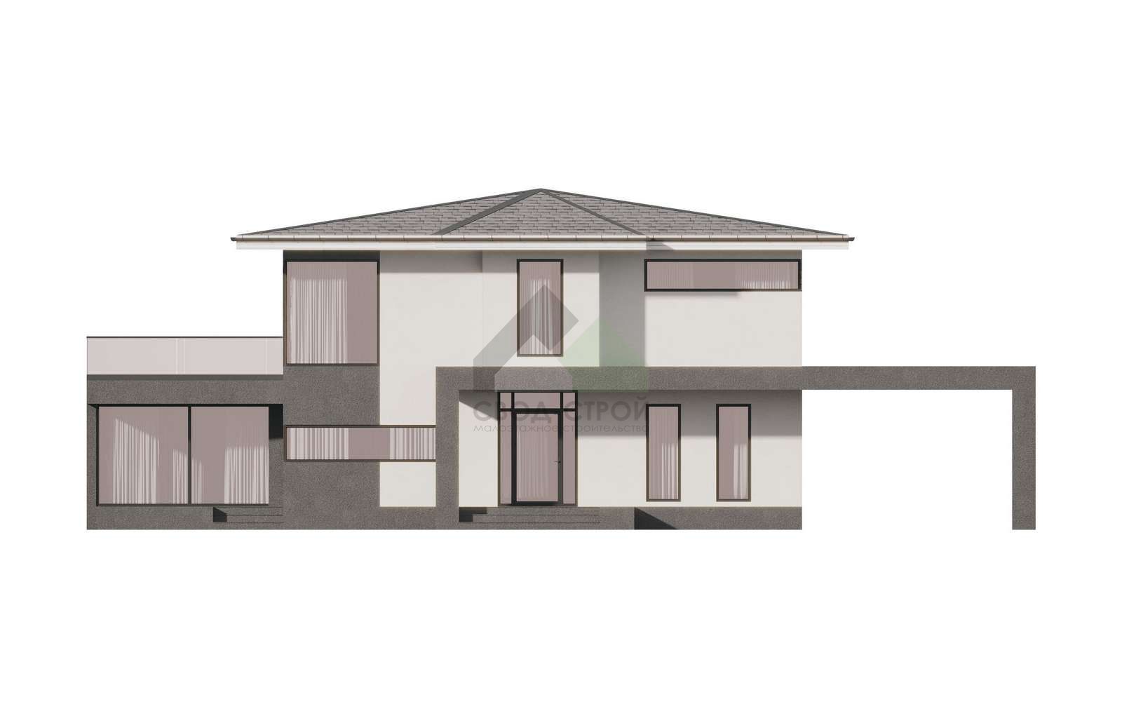 Газобетонный дом с балконом С-288 ГБ «Холмы»