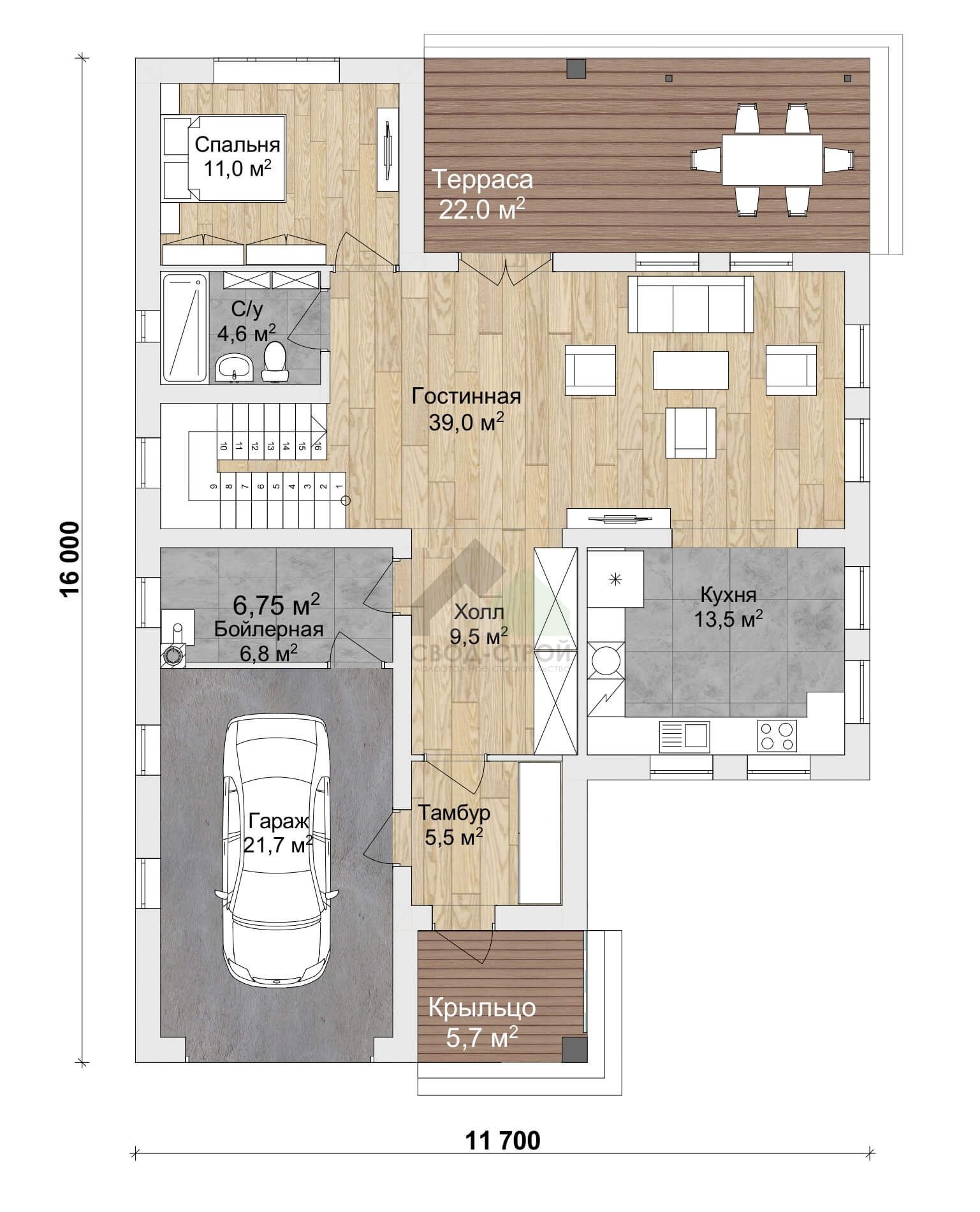 Дом по канадской технологии С-322 КР «Ясень»