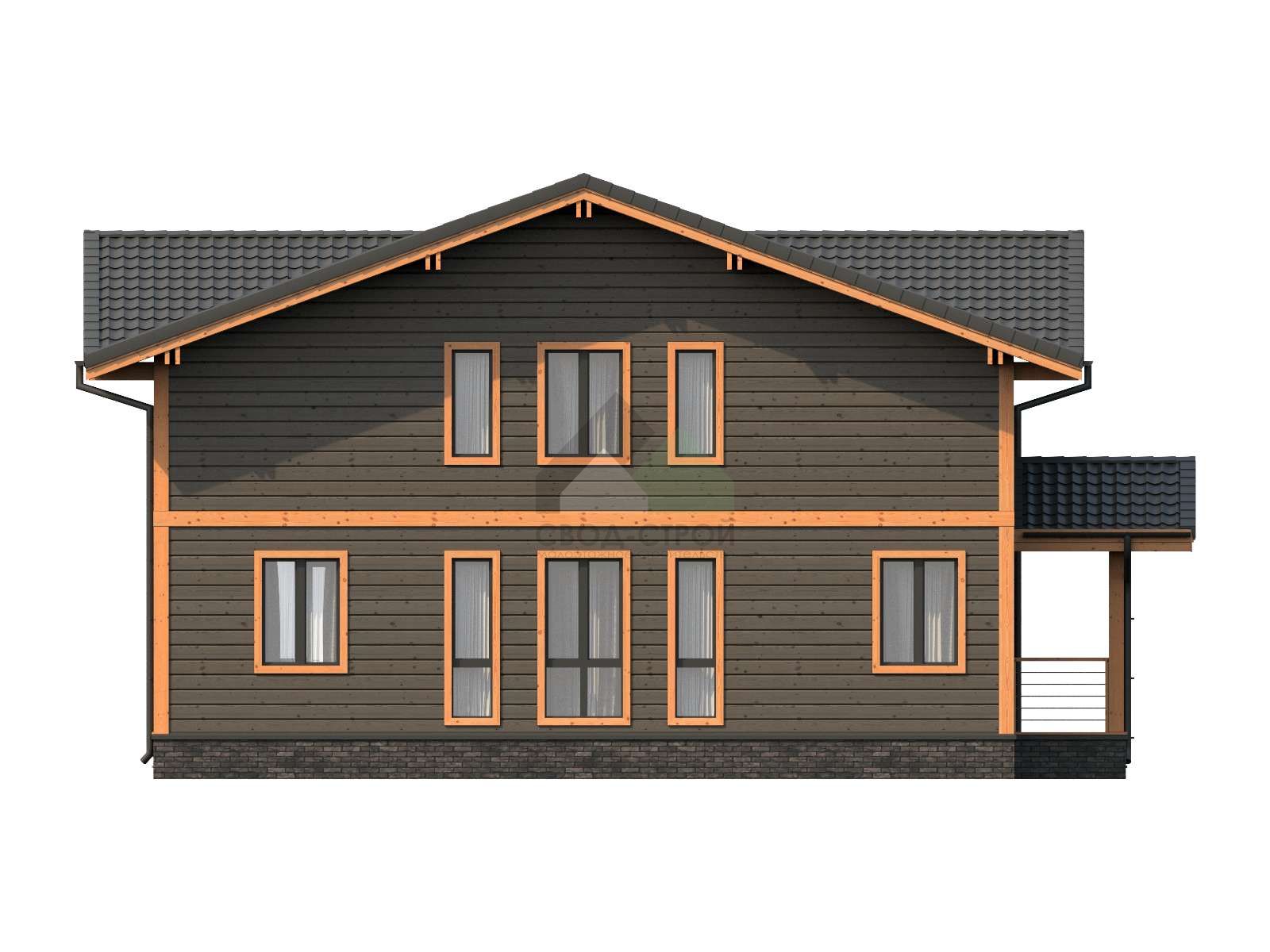 Коттедж каркасный С-234 КР «Ретро»