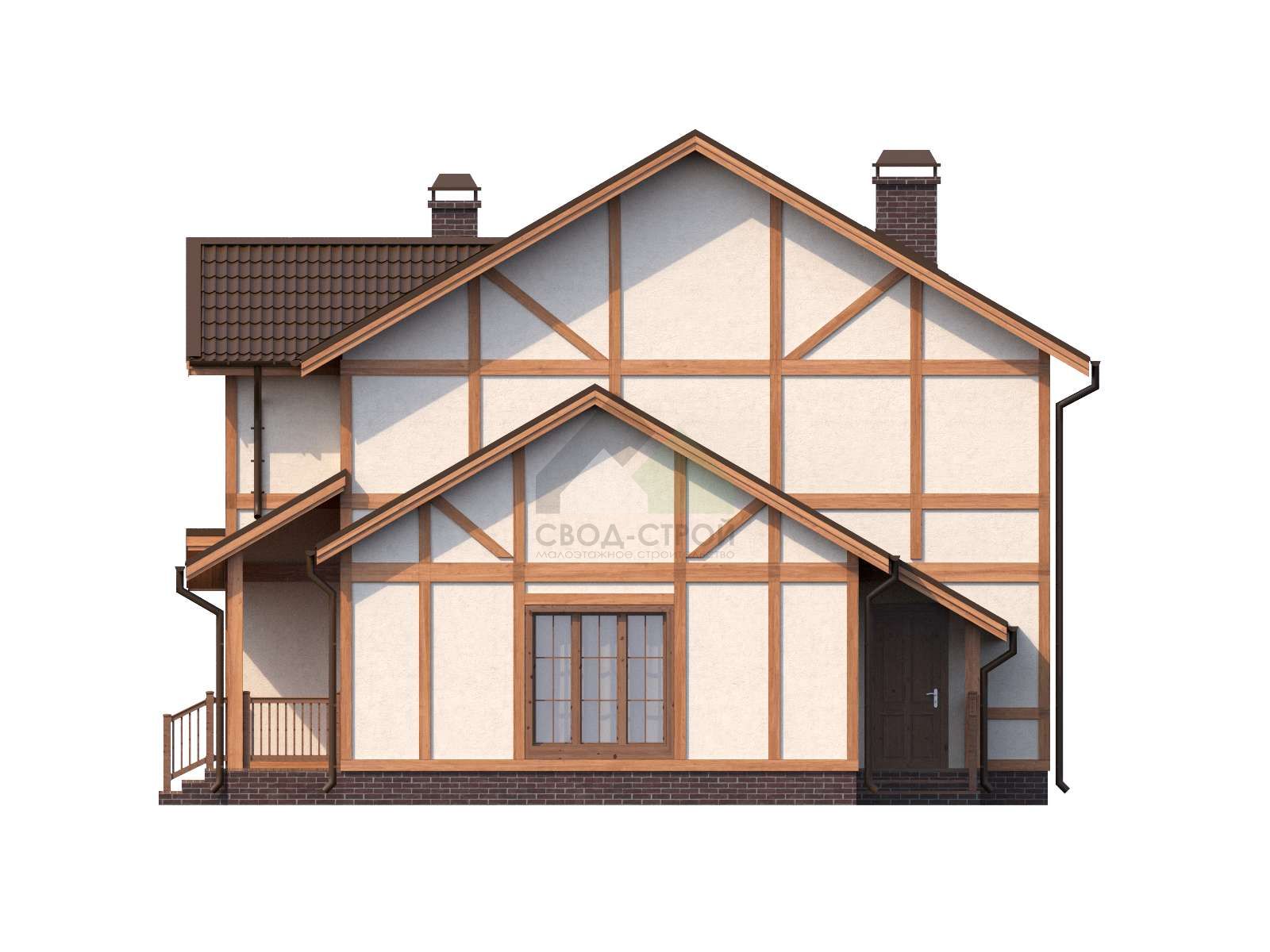 Коттедж каркасный С-195 КР «Велюр»