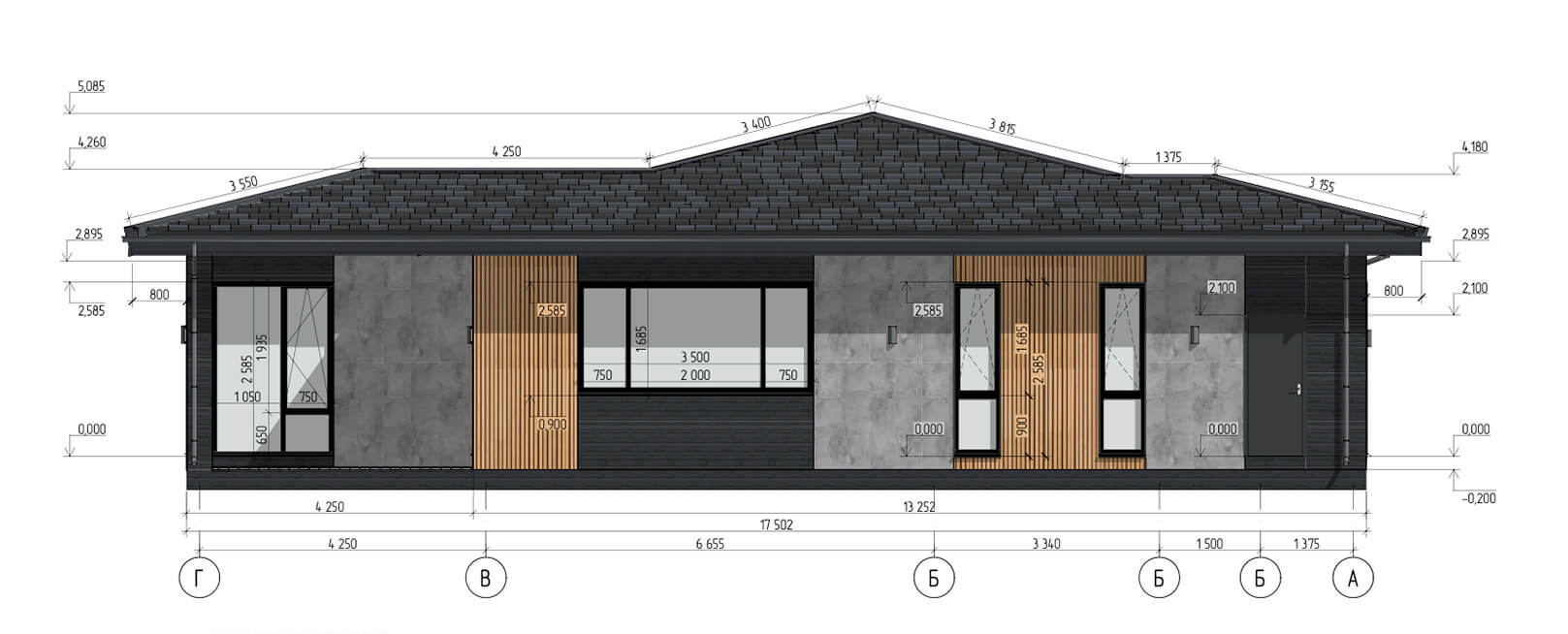 Дом из пеноблоков С-307 ГБ «Астра»