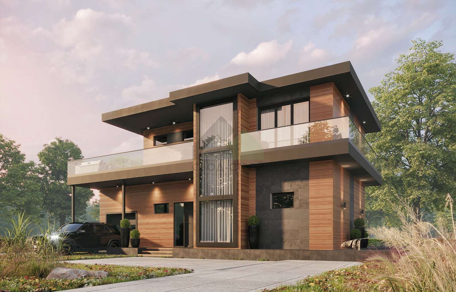 Дом с гаражом С-358 ГБ «Арфа»