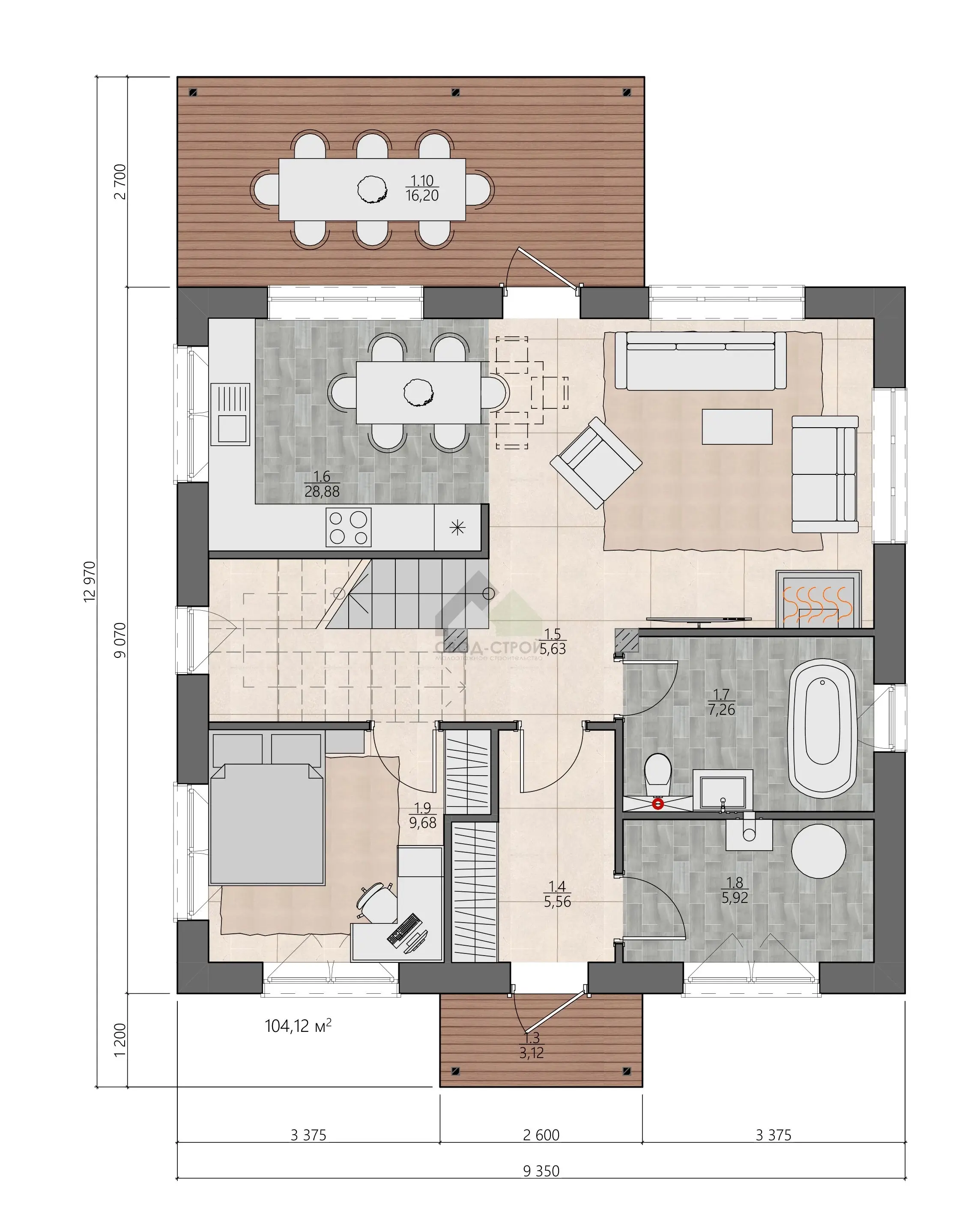 Каменный дом С-189 ГБ «Жанна»